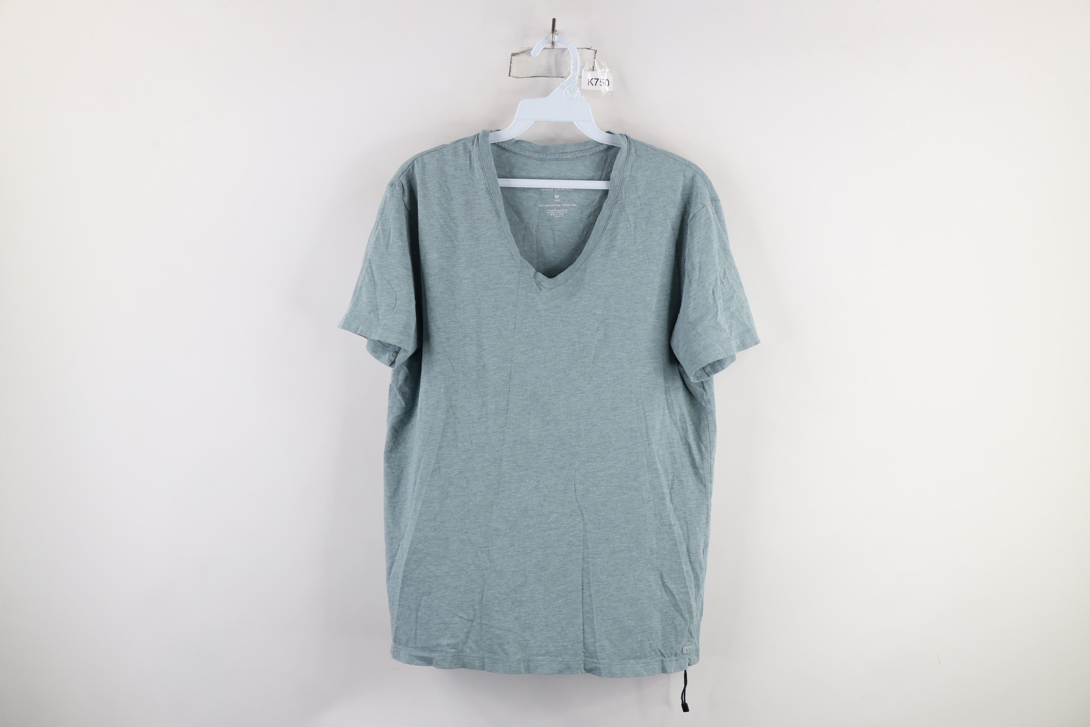 Armani Exchange × Vintage New Armani Exchange Spell Out Short Sleeve V-Neck T-Shirt Size US M / EU 48-50 / 2 - 1 Thumbnail