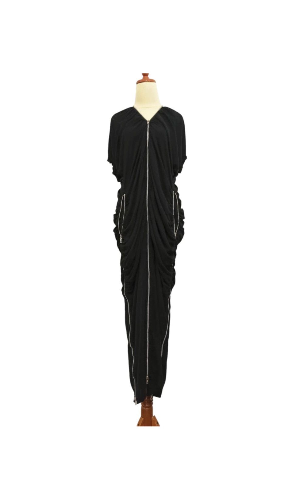 Limi Feu 🔥LIMI FEU RAYON&SILK BLACK ZIPPER MAXI DRESS Size S / US 4 / IT 40 - 1 Thumbnail