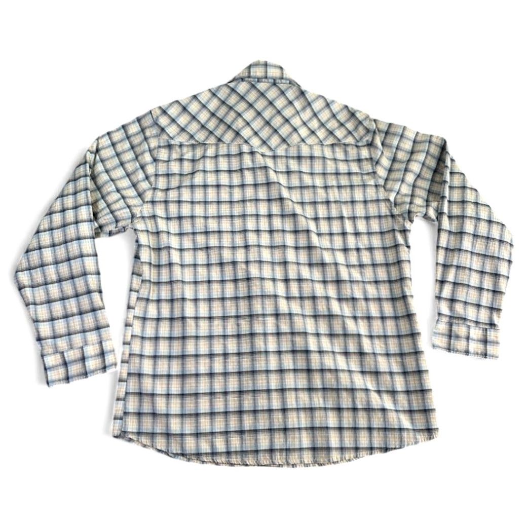 Vintage VINTAGE Senor De Los Cielos Western Shirt White Blue Plaid Adult LARGE Men Cotton Blend Button-Up with Pockets Cowboy Neckline Collared Snap Size US L / EU 52-54 / 3 - 3 Thumbnail