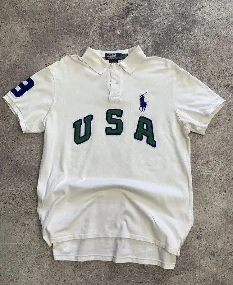 Polo Ralph Lauren × Ralph Lauren Vintage Polo Ralph Lauren Chaps USA Polo T-Shirt Size US L / EU 52-54 / 3 - 2 Thumbnail