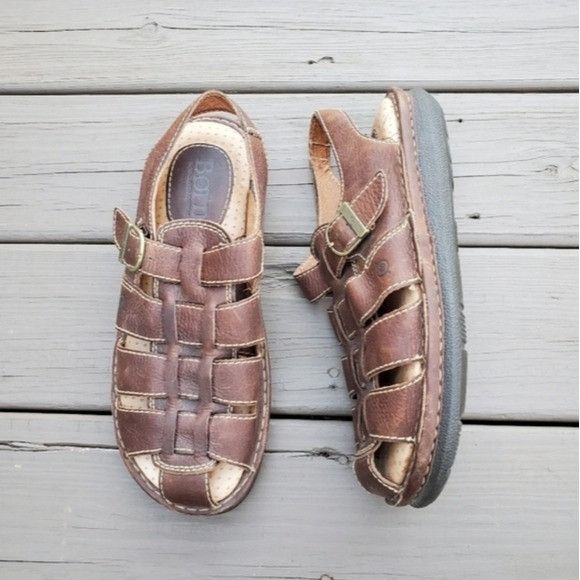Vintage Vintage 90s y2k Born Greek Fisherman Chunky Platform Sandals Size US 12 / EU 45 - 8 Thumbnail