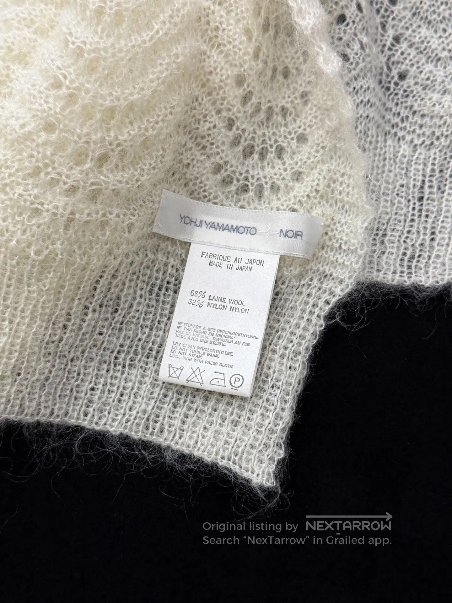 Yohji Yamamoto Yohji Yamamoto Noir Open Knit Scarf. Size ONE SIZE - 3 Thumbnail