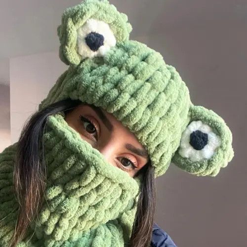 Japanese Brand Winter Animal Knitting Headwear Balaclava Size ONE SIZE - 2 Thumbnail