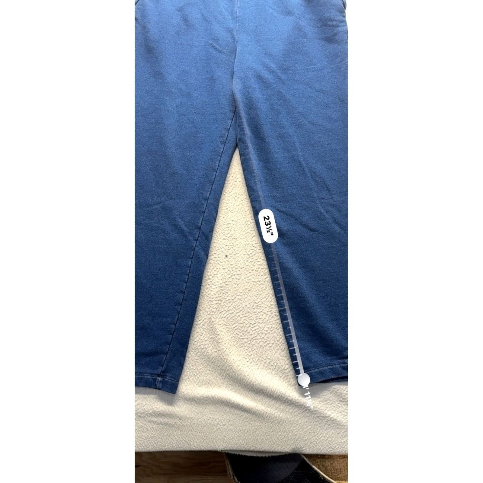 Lands' End Lands' End Sweatpants Solid Blue Size S Elastic Waist Mens/ Womens All Season 35" Cotton Polyester Pants #9657 Size US 29 - 7 Thumbnail