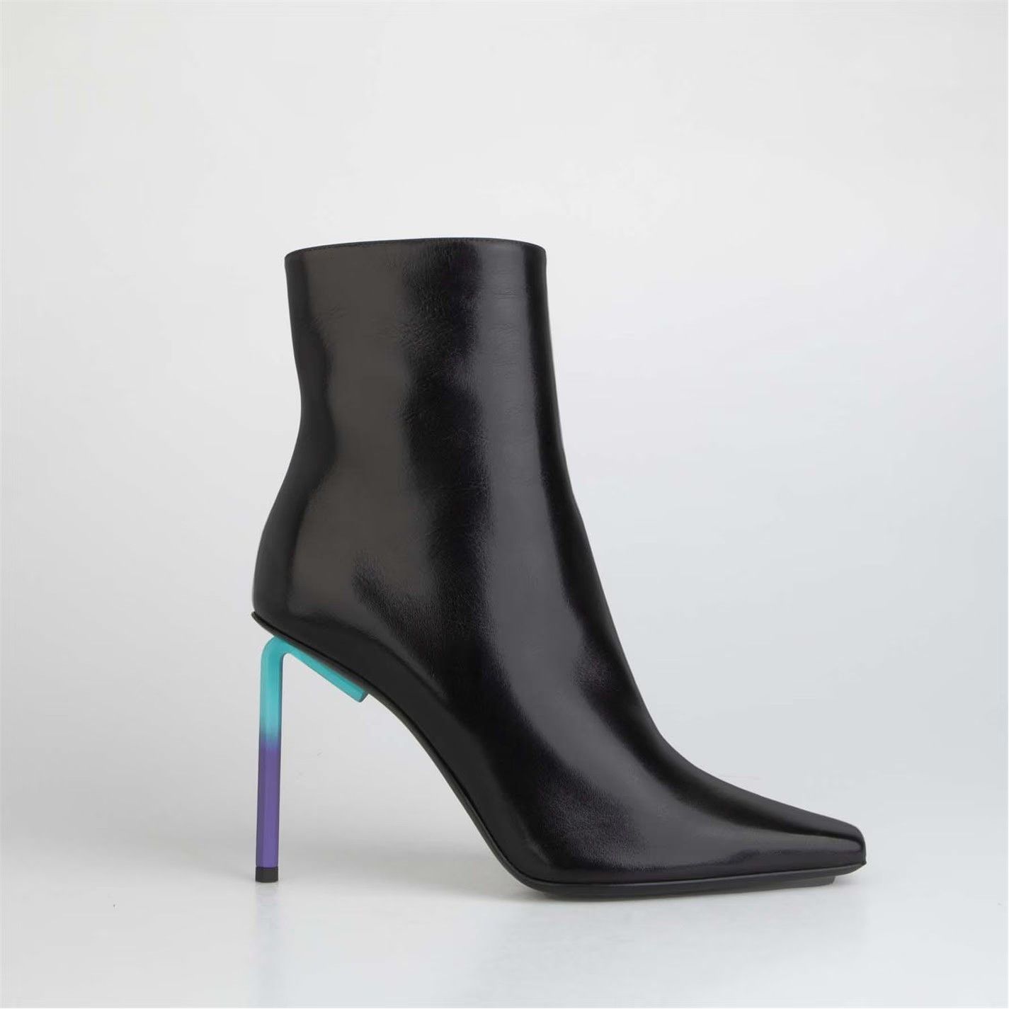 Off-White o1g2r1mq0125 Nappa Grad High Allen Ankle Boots Black Size US 7.5 / IT 37.5 - 1 Thumbnail