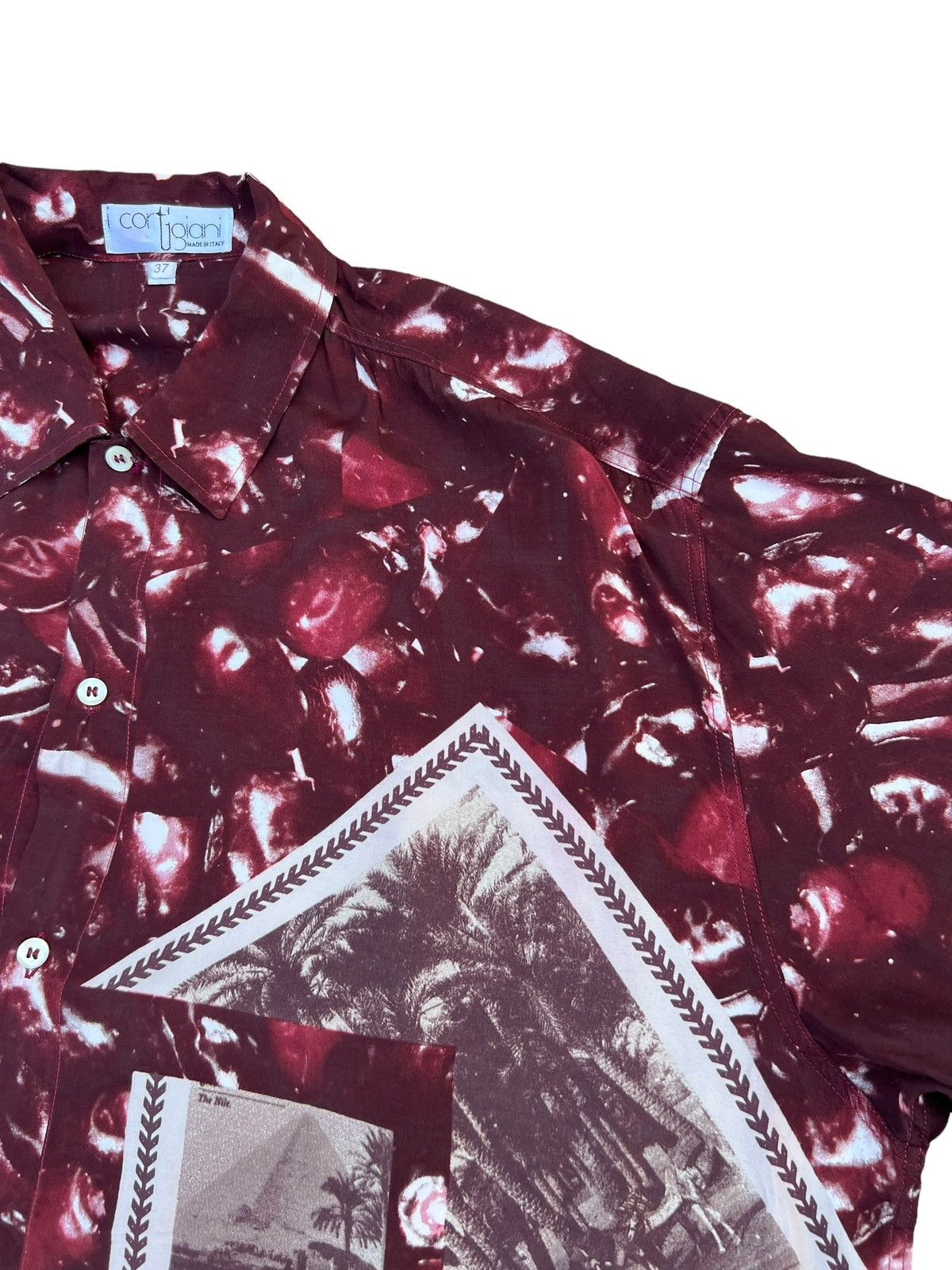 Cortigiani Cortigiani Made in Italy Egypt Rayon Oversized Art Shirt Size US XL / EU 56 / 4 - 16 Thumbnail