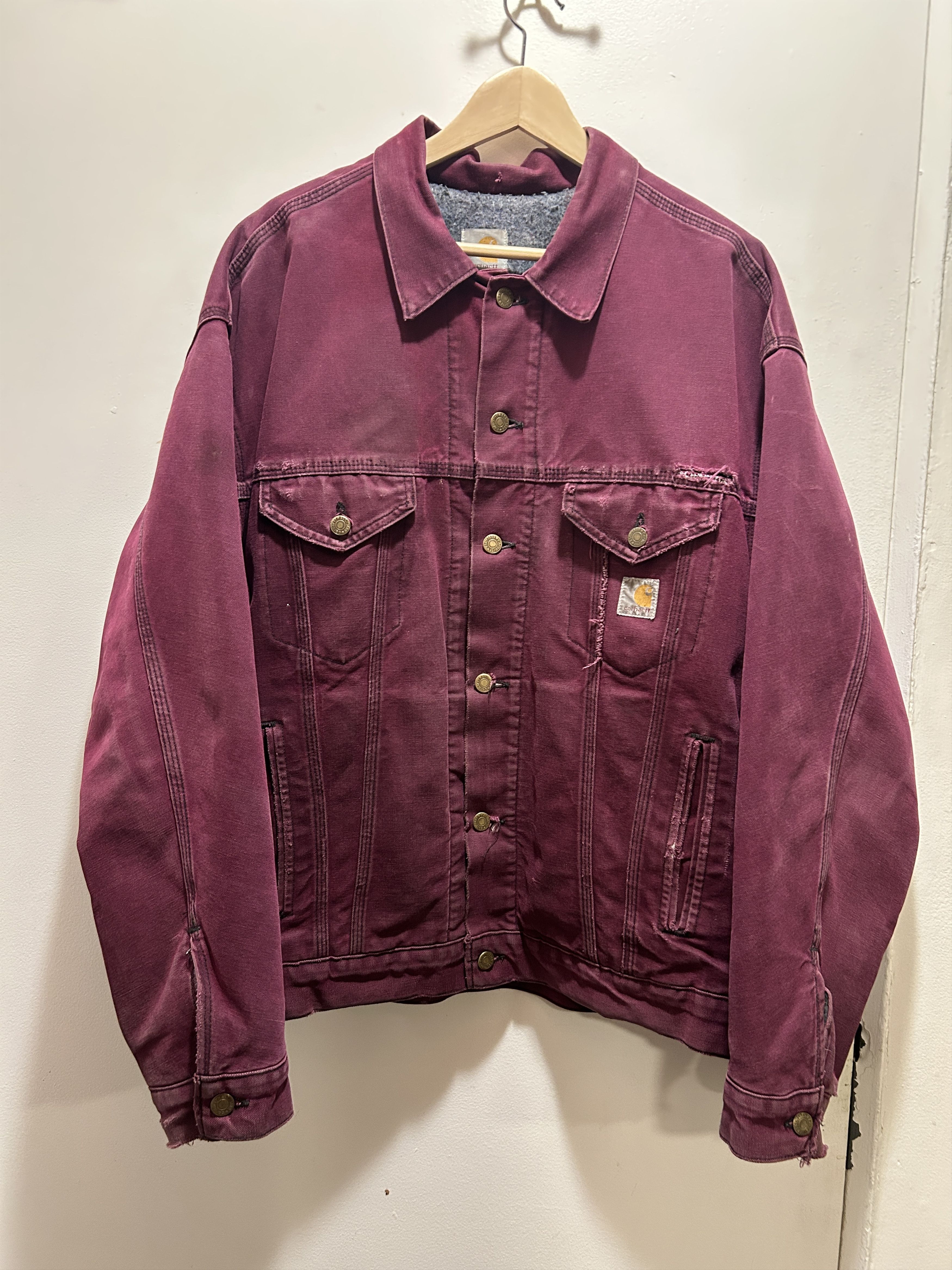 Carhartt Carhartt Denim Trucker Jacket Ruby JB181 Size US XL / EU 56 / 4 - 1 Thumbnail