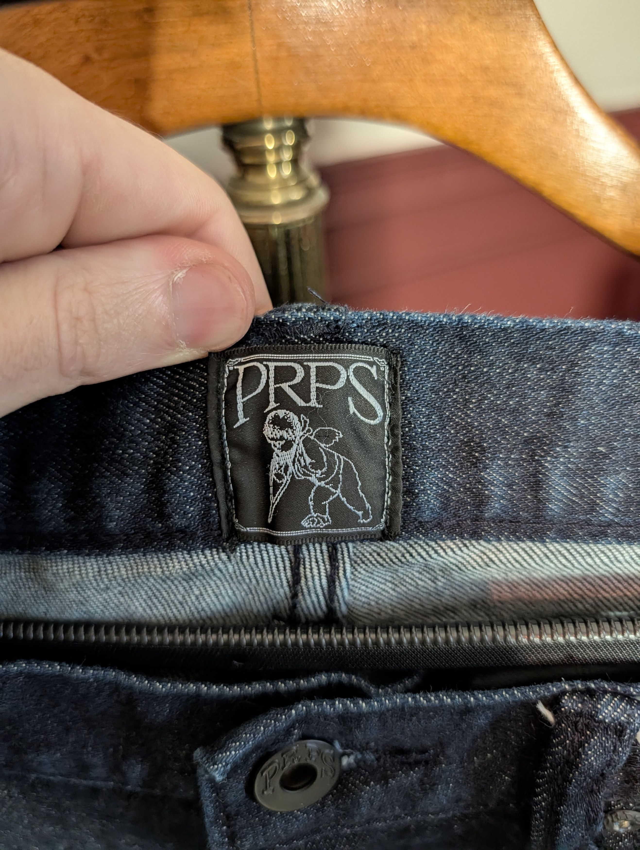 Prps Demon indigo corduroy boro patch blue denim slim jeans Size US 34 / EU 50 - 11 Thumbnail