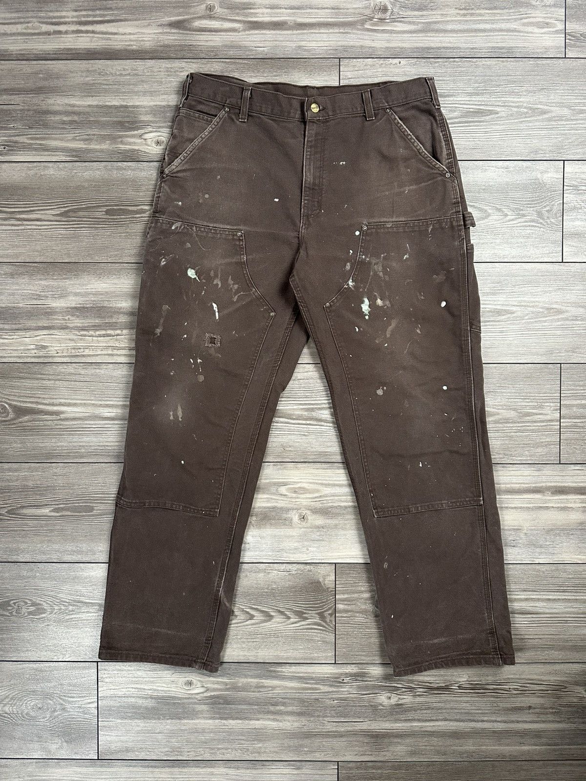 Carhartt Paint Splatter Carhartt Double Knee Pants Size US 37 - 1 Thumbnail