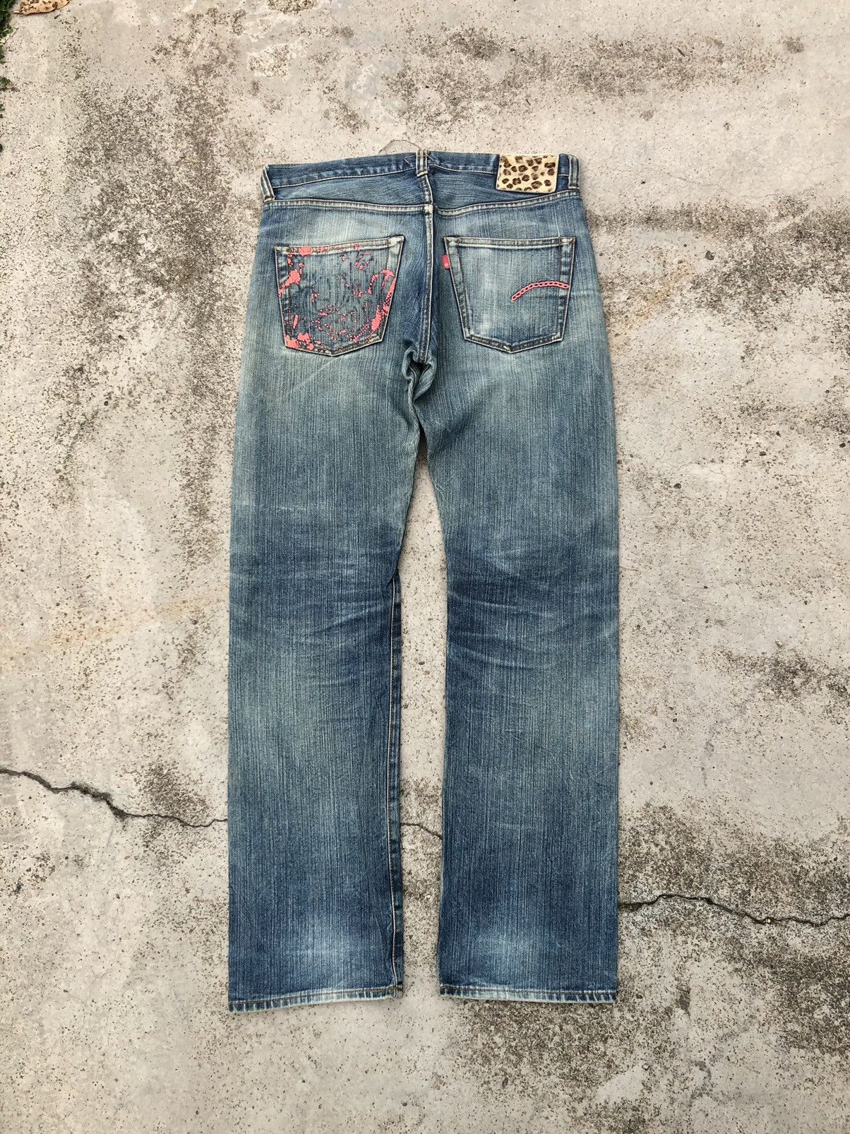 Hypebeast SELVEDGE⚡️⚡️DISTRESSED DENIM BY BBPBX JEANS Size US 33 - 10 Thumbnail