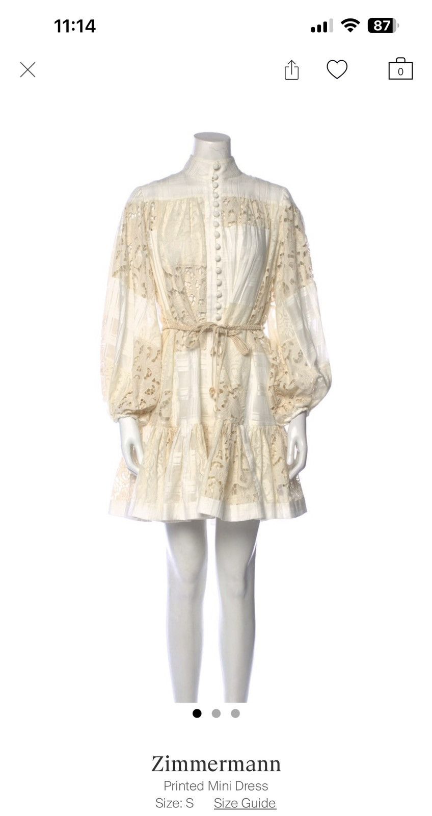 Zimmermann Zimmerman Printed Dress Size S / US 4 / IT 40 - 1 Thumbnail