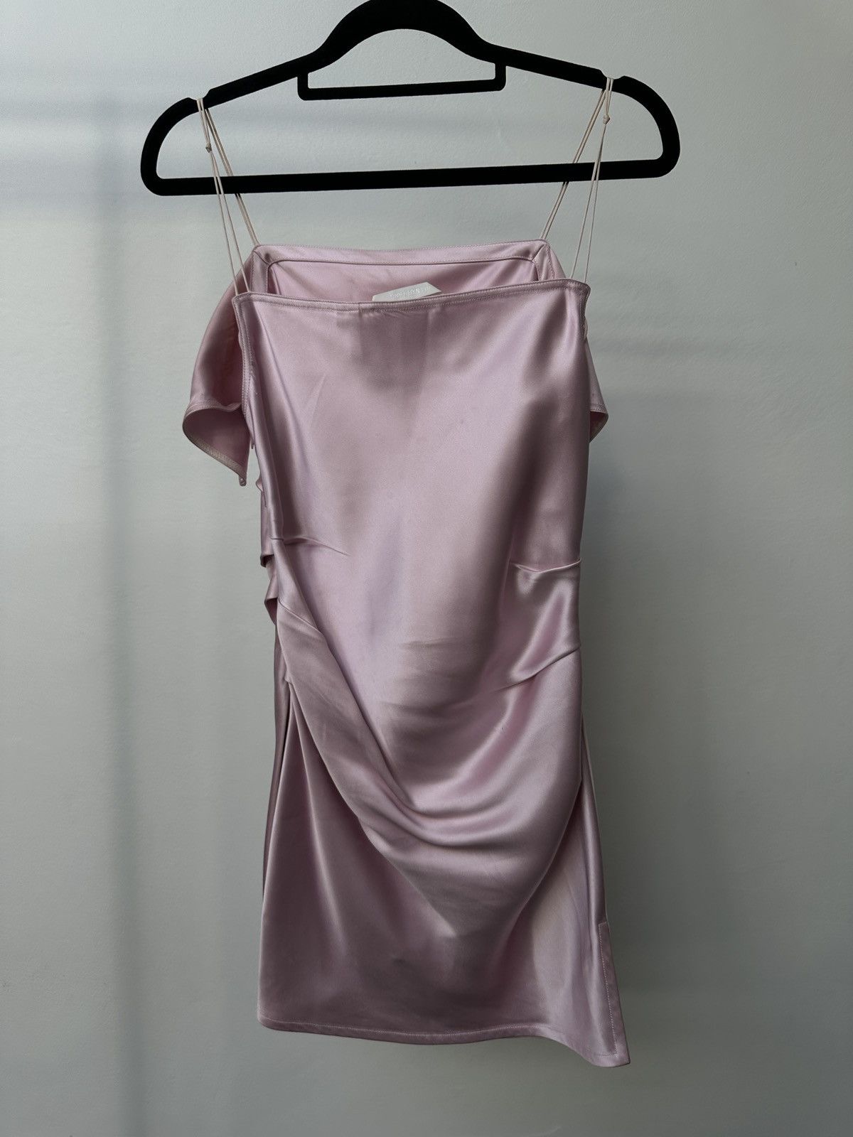 Helmut Lang Helmut Lang Draped Silk-Blend Slip Dress – Blush Pink Size S / US 4 / IT 40 - 2 Thumbnail