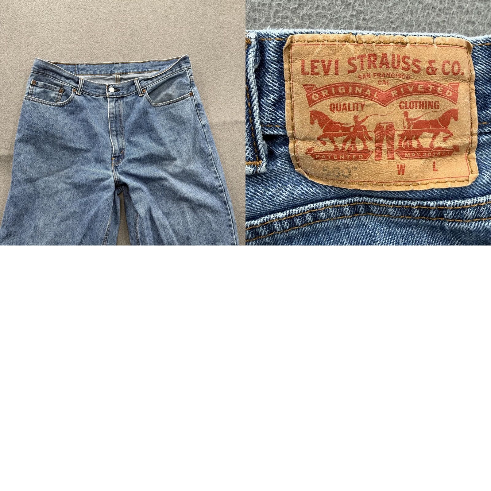 Levi's Levi's 560 Jeans Mens 38x33 Light Wash Relaxed Denim Casual Size US 38 / EU 54 - 8 Thumbnail