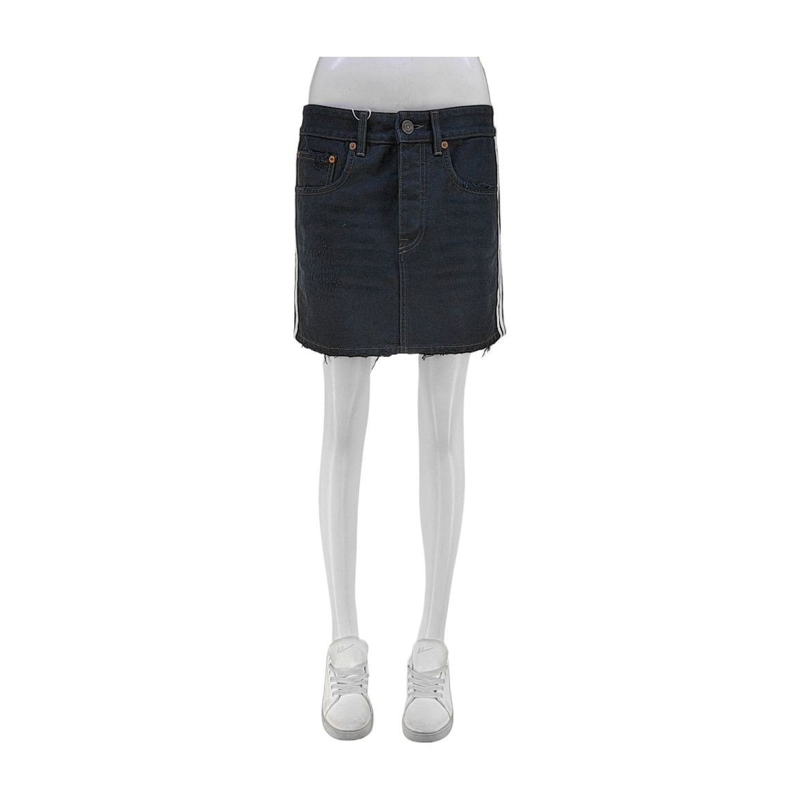Adidas × Balenciaga Balenciaga x Adidas Denim Mini Skirt Size 38 Size 27" / US 4 / IT 40 - 1 Thumbnail