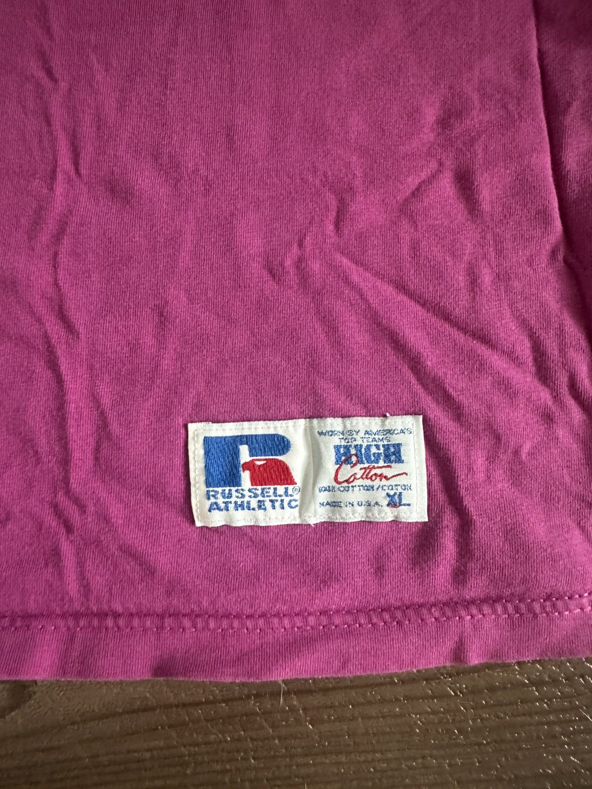 Russell Athletic 90s Vintage Russell Athletic Made in USA Faded Pocket Tee Size US XL / EU 56 / 4 - 3 Thumbnail
