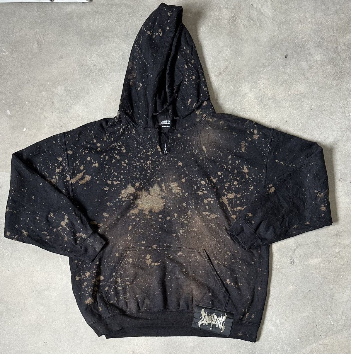 Japanese Brand UNUSUAL JAPAN TECH ACID WASH AFFLICTION HOODIE Size US XL / EU 56 / 4 - 1 Thumbnail