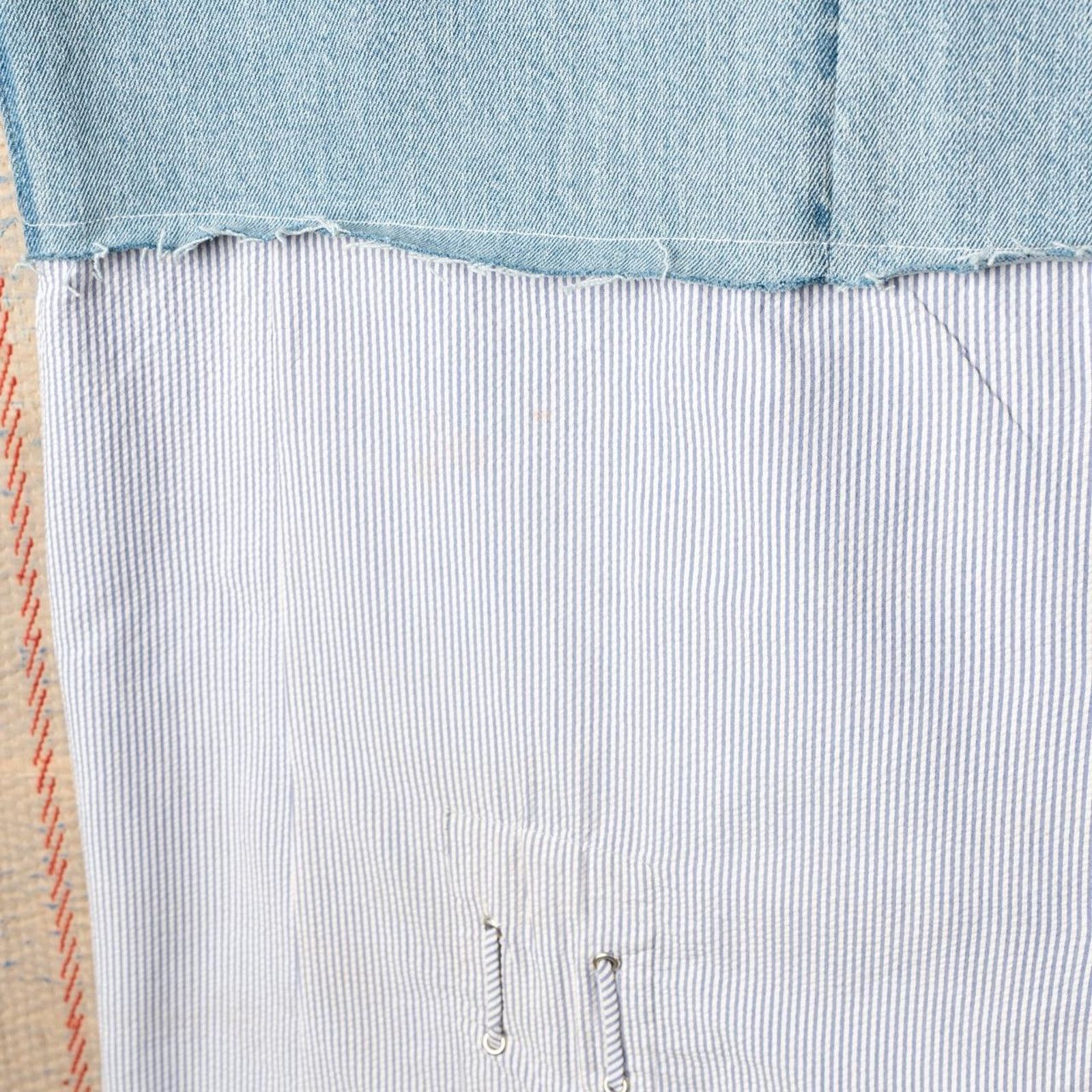 Other Custom reworked denim patchwork shirt / Hybrid Polo Top Size L / US 10 / IT 46 - 5 Thumbnail