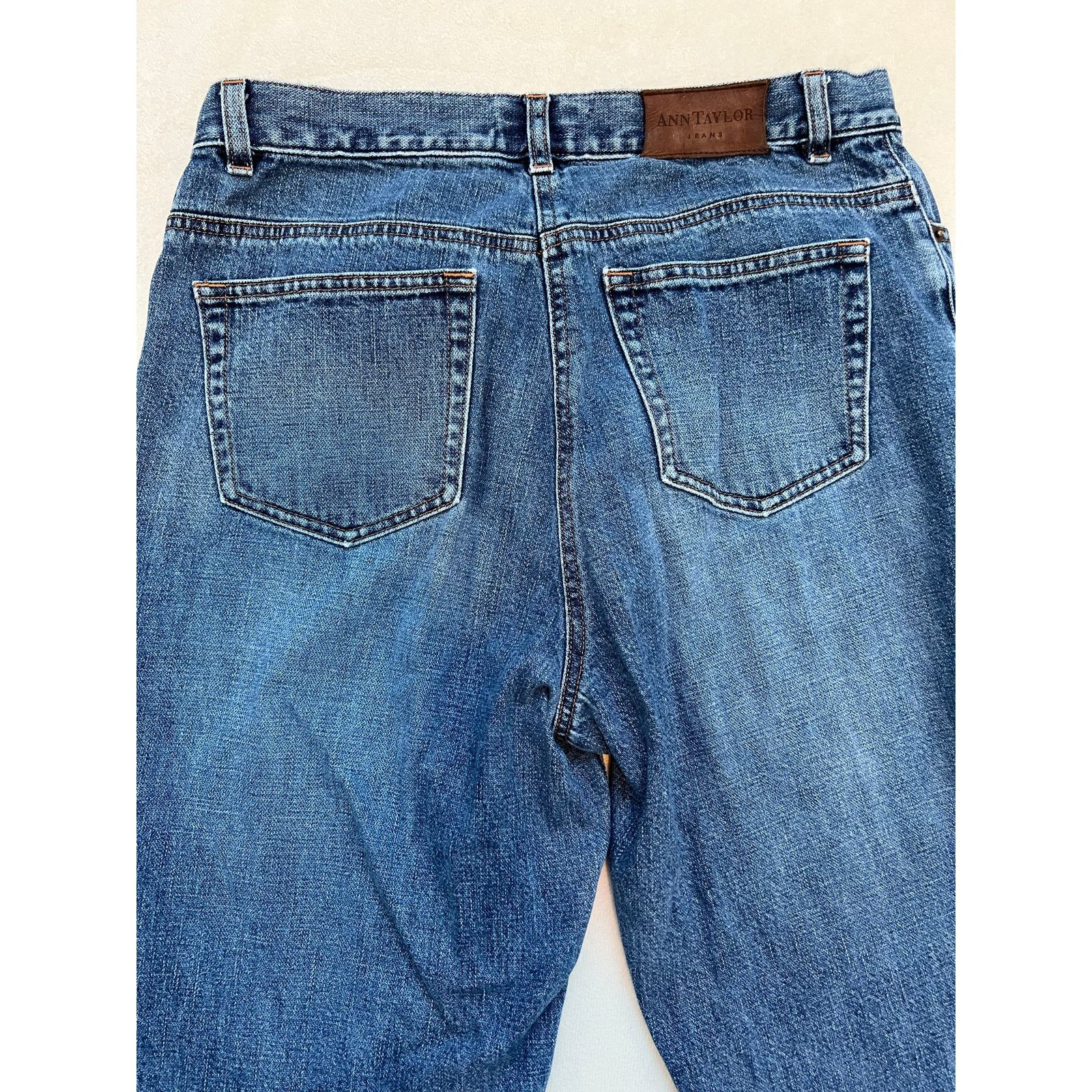 Ann Taylor Ann Taylor Jeans Straight Leg High Rise Denim Jeans Slim 10A Size 32" / US 10 / IT 46 - 4 Thumbnail