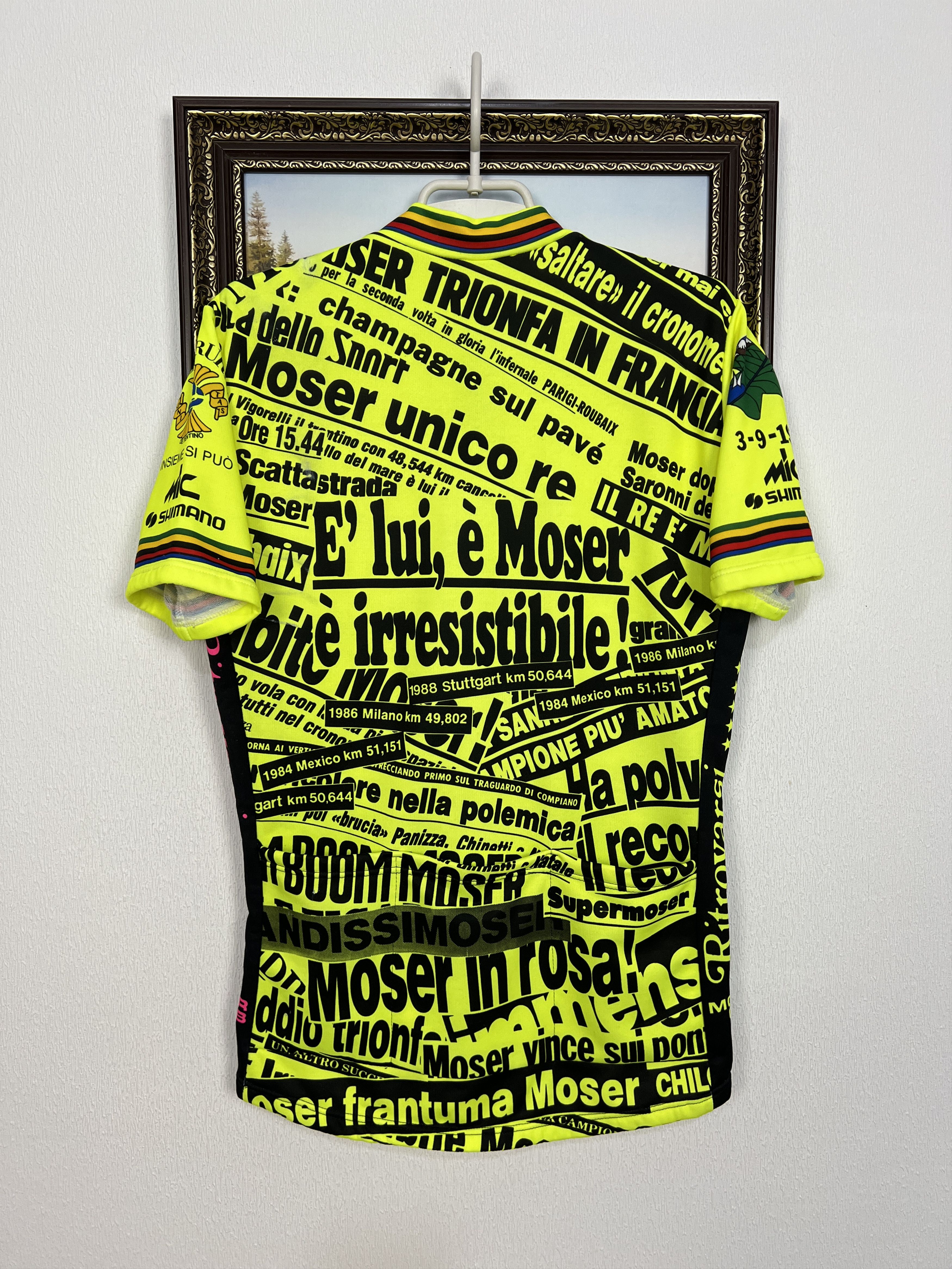 Vintage Francesco Moser Retirement Cycling Jersey Maglia Italy Size US L / EU 52-54 / 3 - 9 Thumbnail