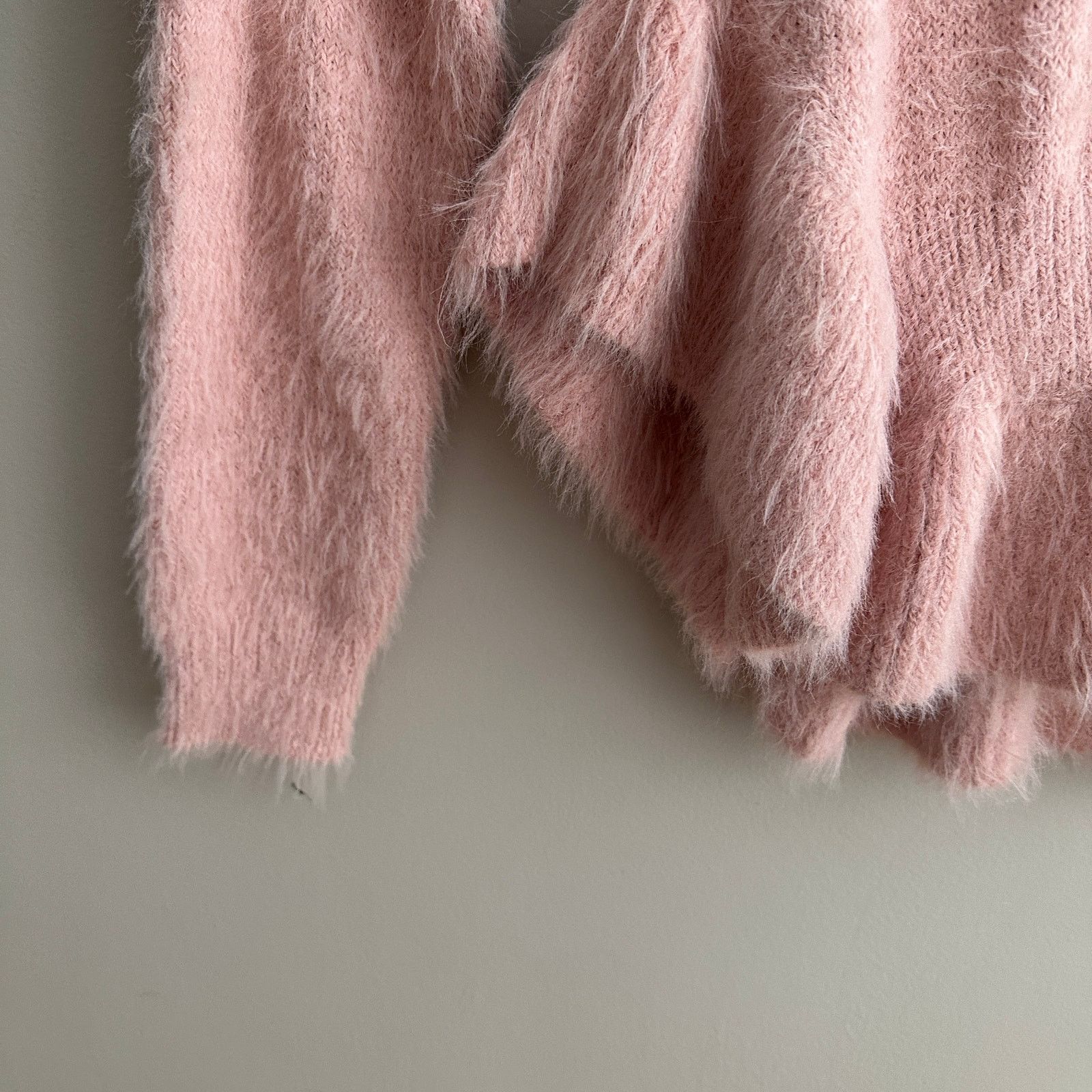 English Factory English Factory Pink Peplum Ruffle Sweater Fuzzy Knit Top S Size S / US 4 / IT 40 - 4 Thumbnail