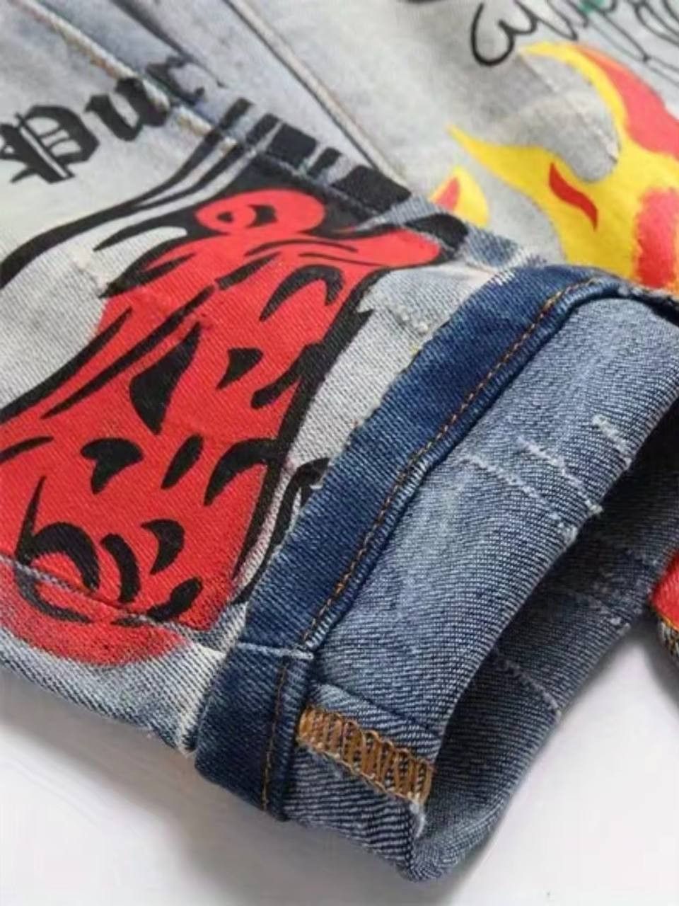 Japanese Brand × Vintage vintage jeans with exclusive prints Size US 36 / EU 52 - 2 Thumbnail