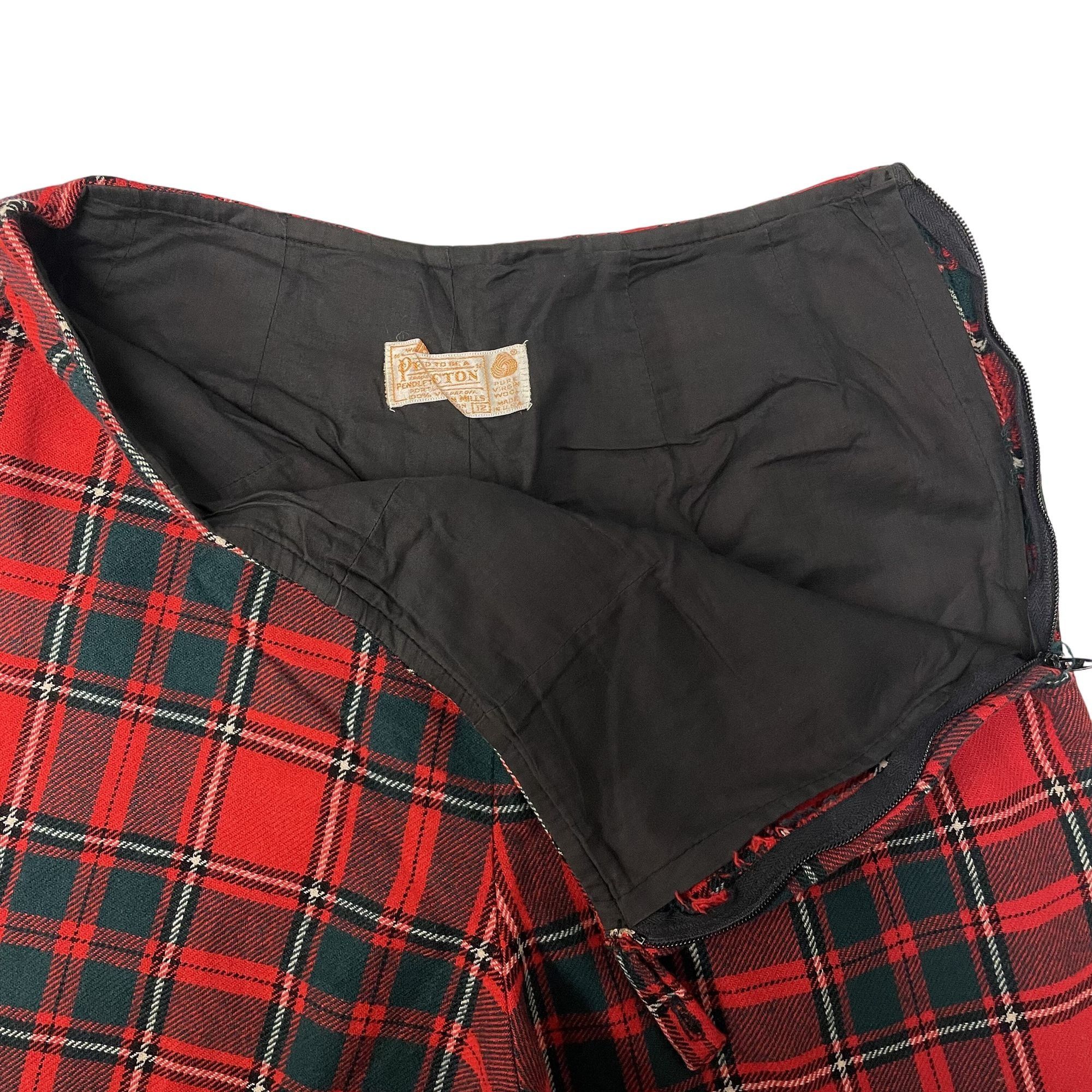Pendleton Vtg Pendleton TARTAN Christmas Plaid Lined WOOL Pants Slacks Size 26" / US 2 / IT 38 - 5 Thumbnail