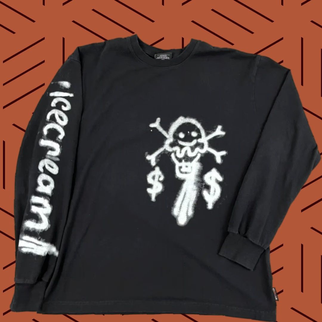Vintage VINTAGE Billionaire Boys Club BBC Icecream Graphic T-Shirt Men Medium Black Spray Paint Logo 2010s Size US M / EU 48-50 / 2 - 1 Thumbnail