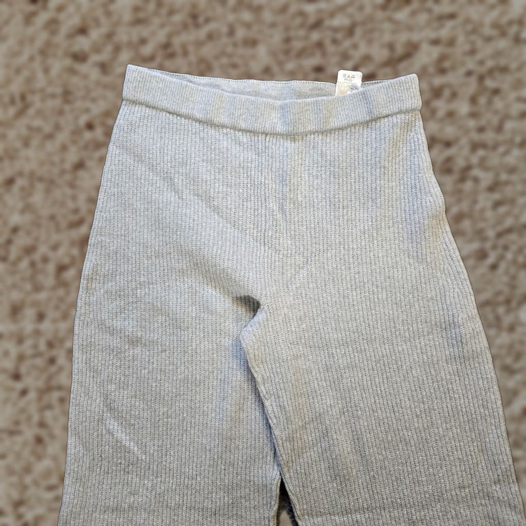 Gap VINTAGE Gap Pants Women Size Large Gray Ribbed Chunky Knit Pull On Lounge Casual Comfort Size 36" / US 14 / IT 50 - 1 Thumbnail