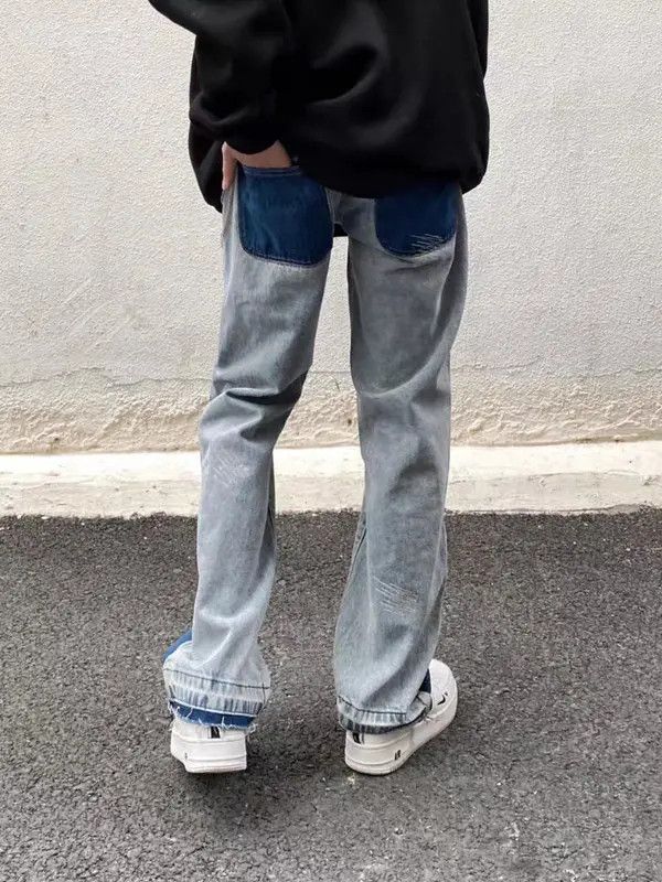 VIBE Retro high street washed distressed five-pointed star jeans Size US 30 / EU 46 - 3 Thumbnail