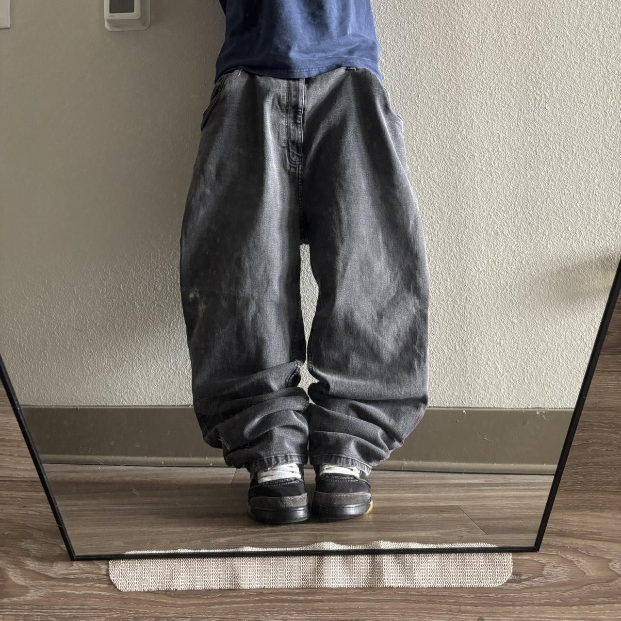 Vintage Crazy Vintage Y2K/2000s Baggy Faded Black Skater Denim Jeans! 46x30 Size US 44 / EU 60 - 1 Thumbnail