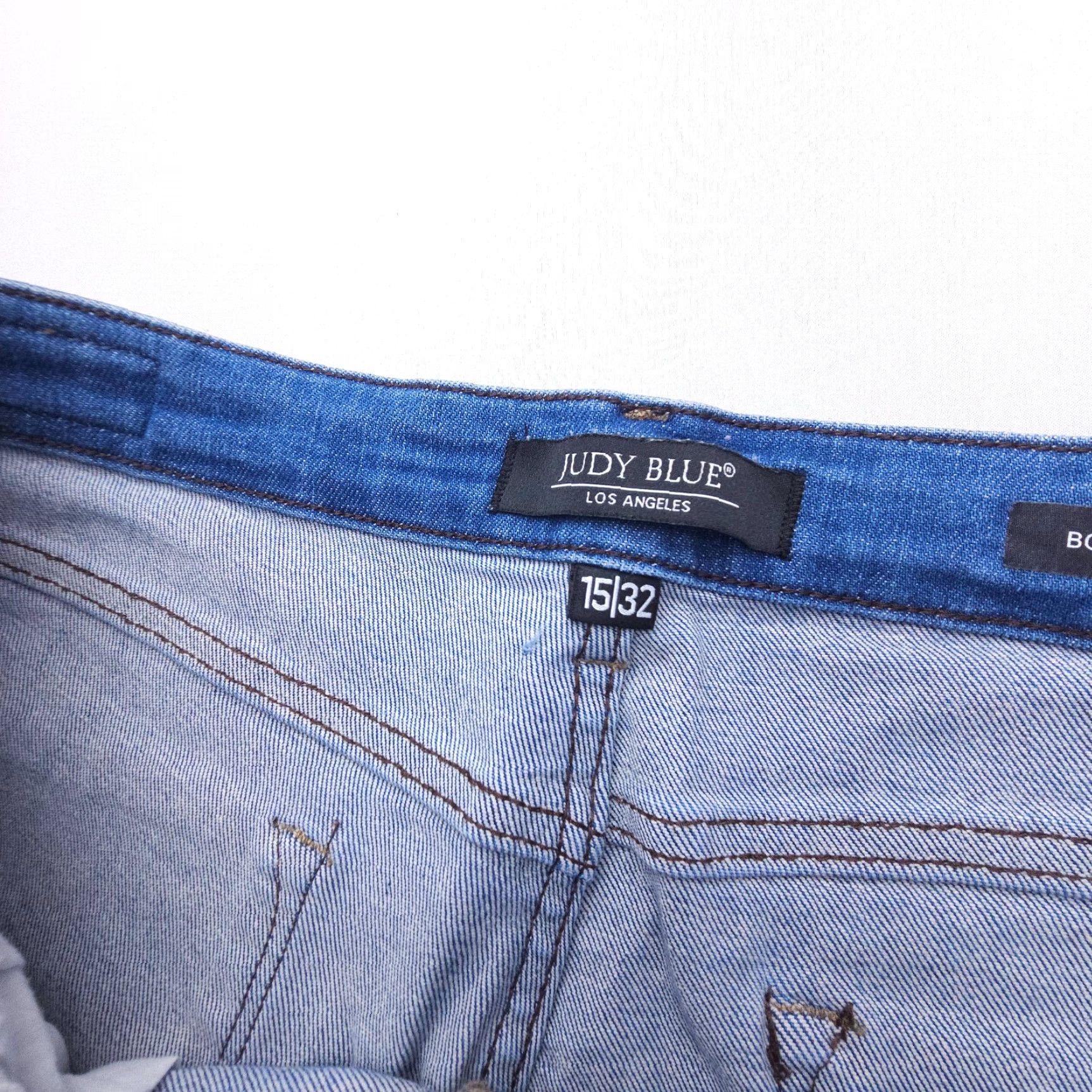 Denime Judy Blue Jeans Womens 32 Blue Distressed Stretch High Rise 28in Inseam 5-Pocket Size 24" / US 00 / IT 34 - 3 Thumbnail