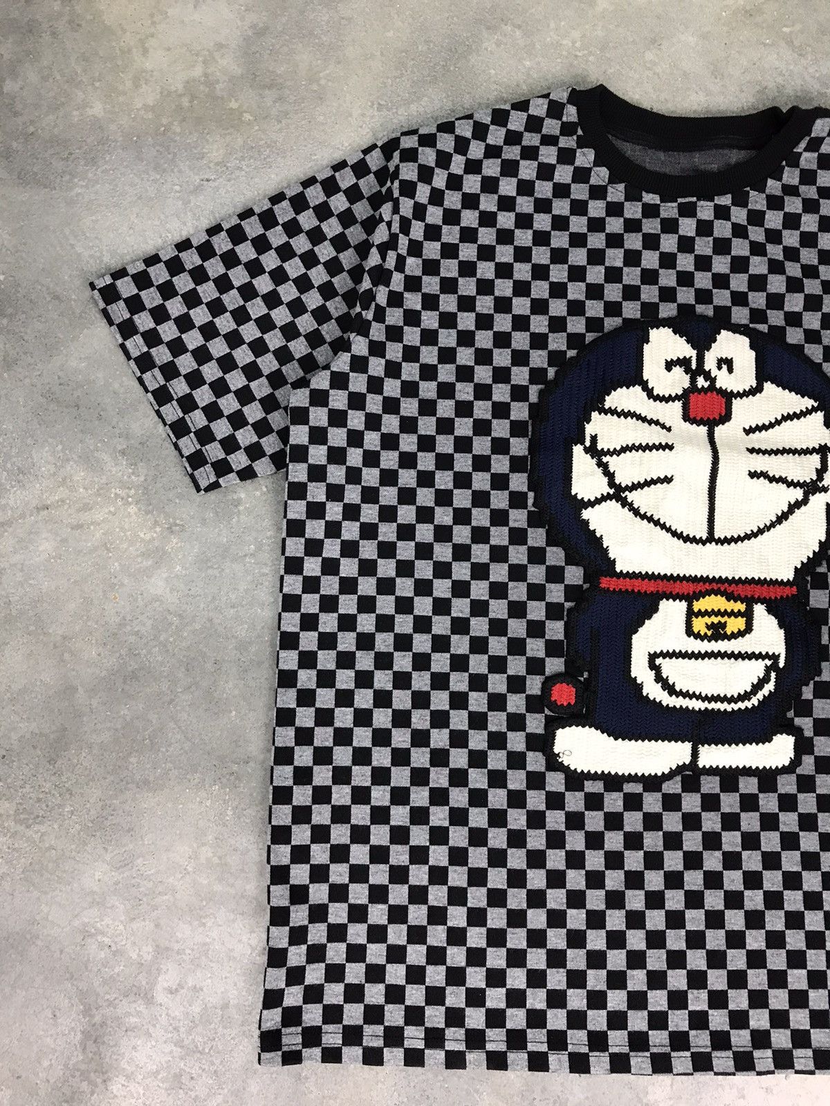 Disney Doraemon Big Logo Checkered Tee anima cartoonnetwork Size US XL / EU 56 / 4 - 3 Thumbnail
