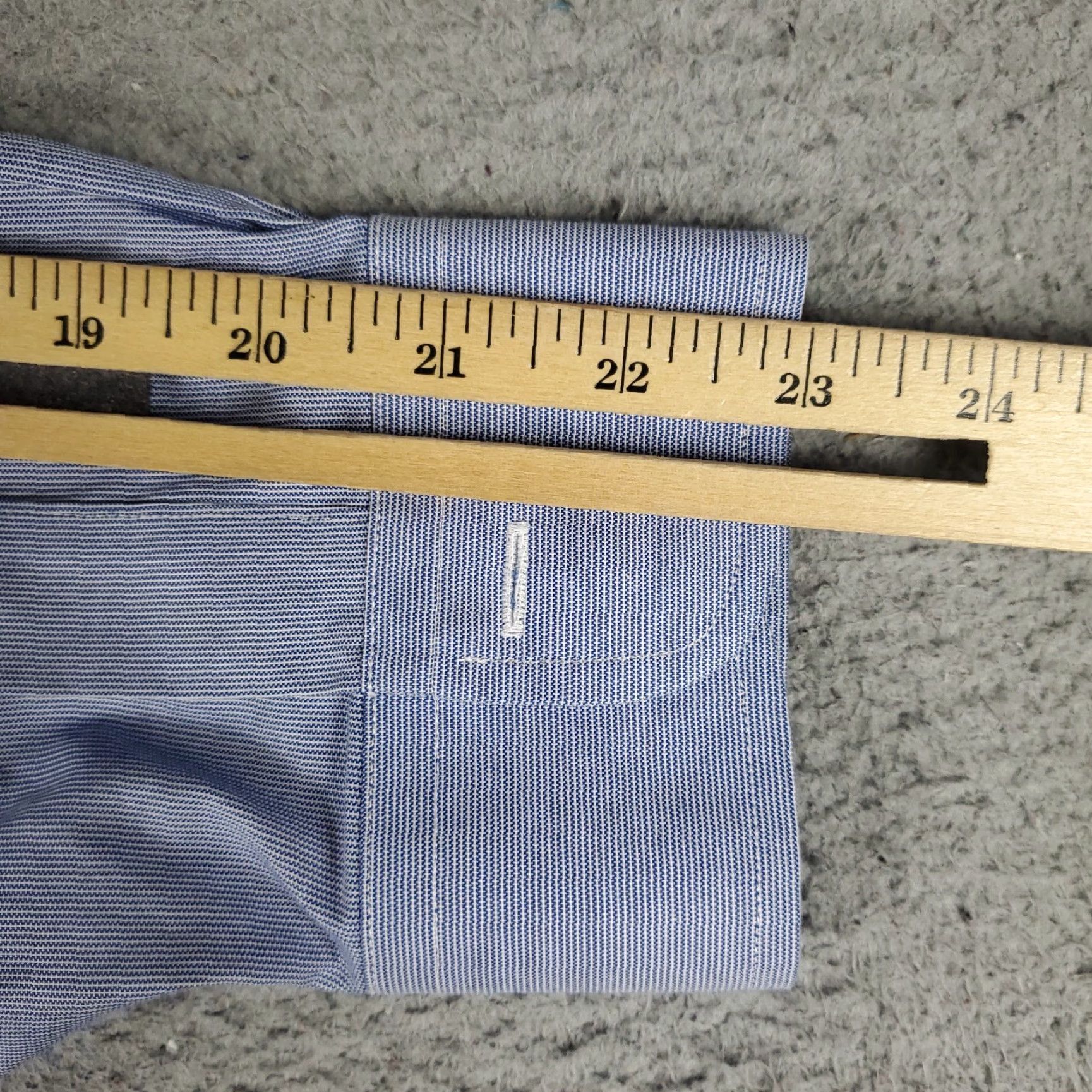 Brooks Brothers Brooks Brothers Dress Shirt Mens Regular Fit 16.5 Blue Long Sleeve Button Down Non-Iron Cotton Size 42R - 7 Thumbnail
