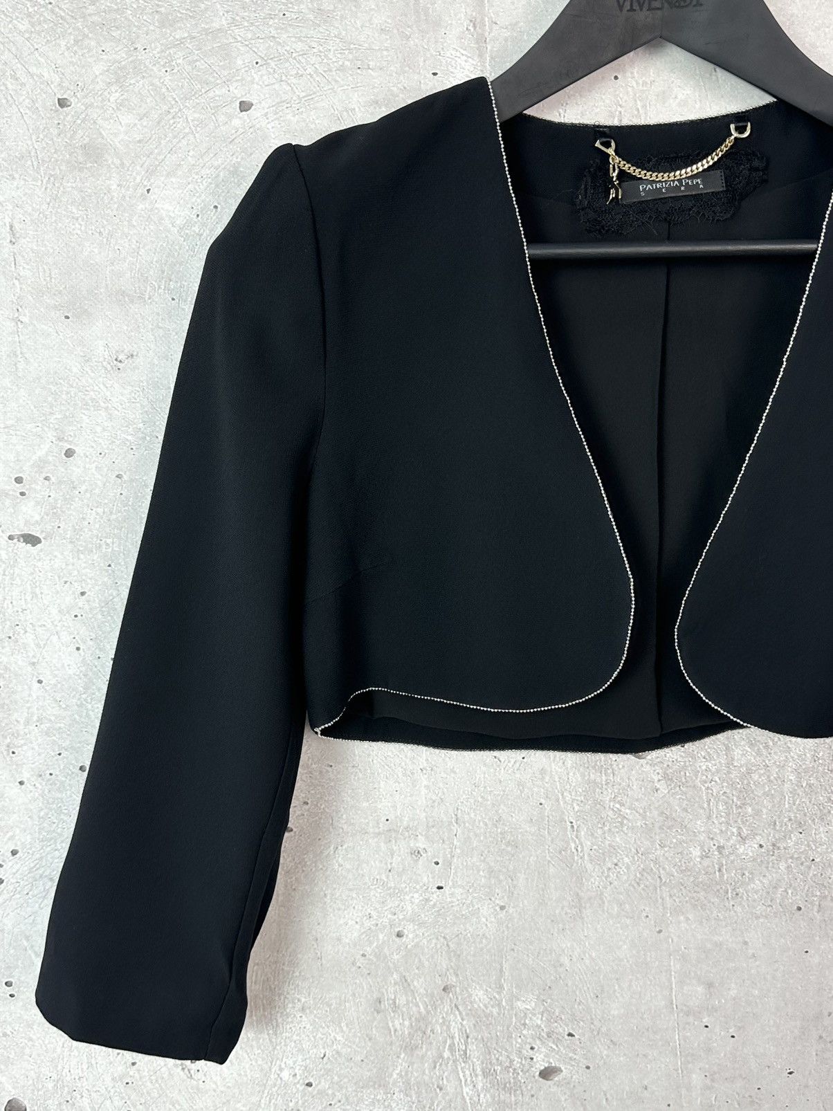 Patrizia Pepe NEW Patrizia Pepe Viscose Cropped Long Sleeve Blazer Jacket Size M / US 6-8 / IT 42-44 - 2 Thumbnail