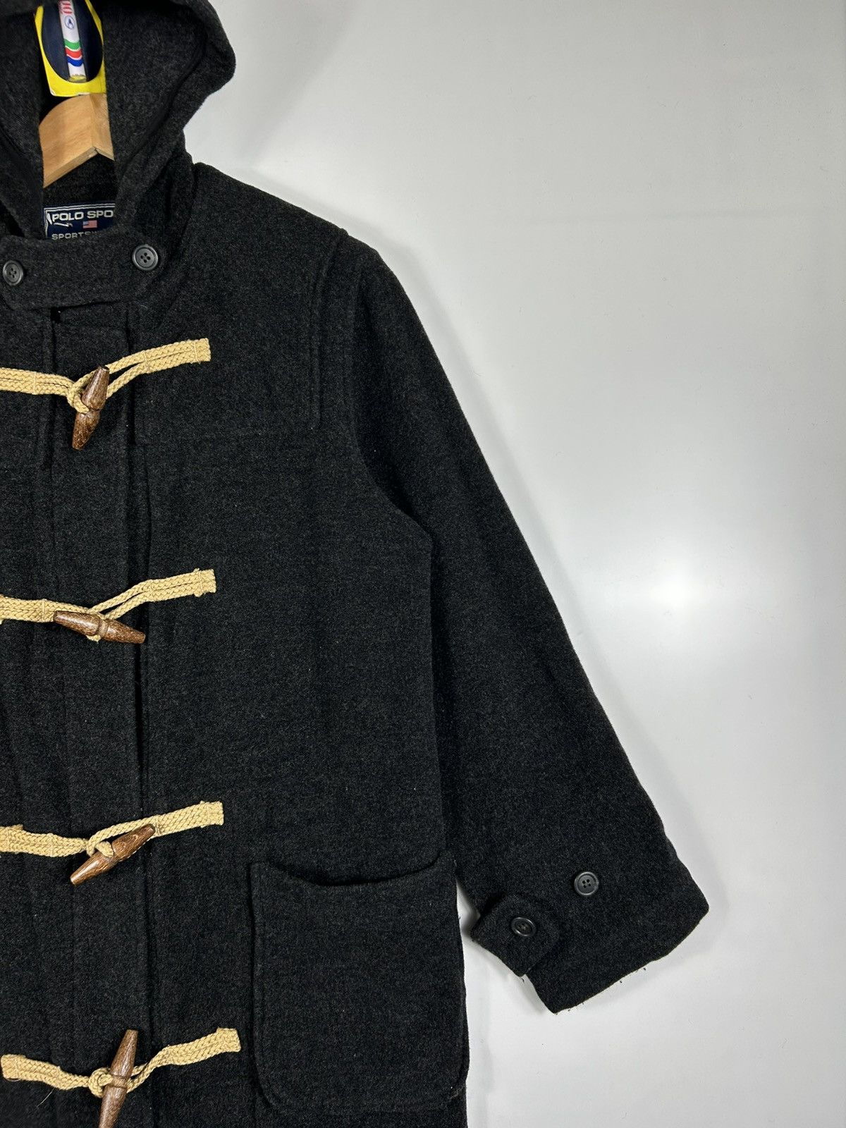 Polo Ralph Lauren × Ralph Lauren × Vintage ⚡️Vintage Polo Sport Ralph Lauren Wool Duffle Long Coat Size M / US 6-8 / IT 42-44 - 4 Thumbnail