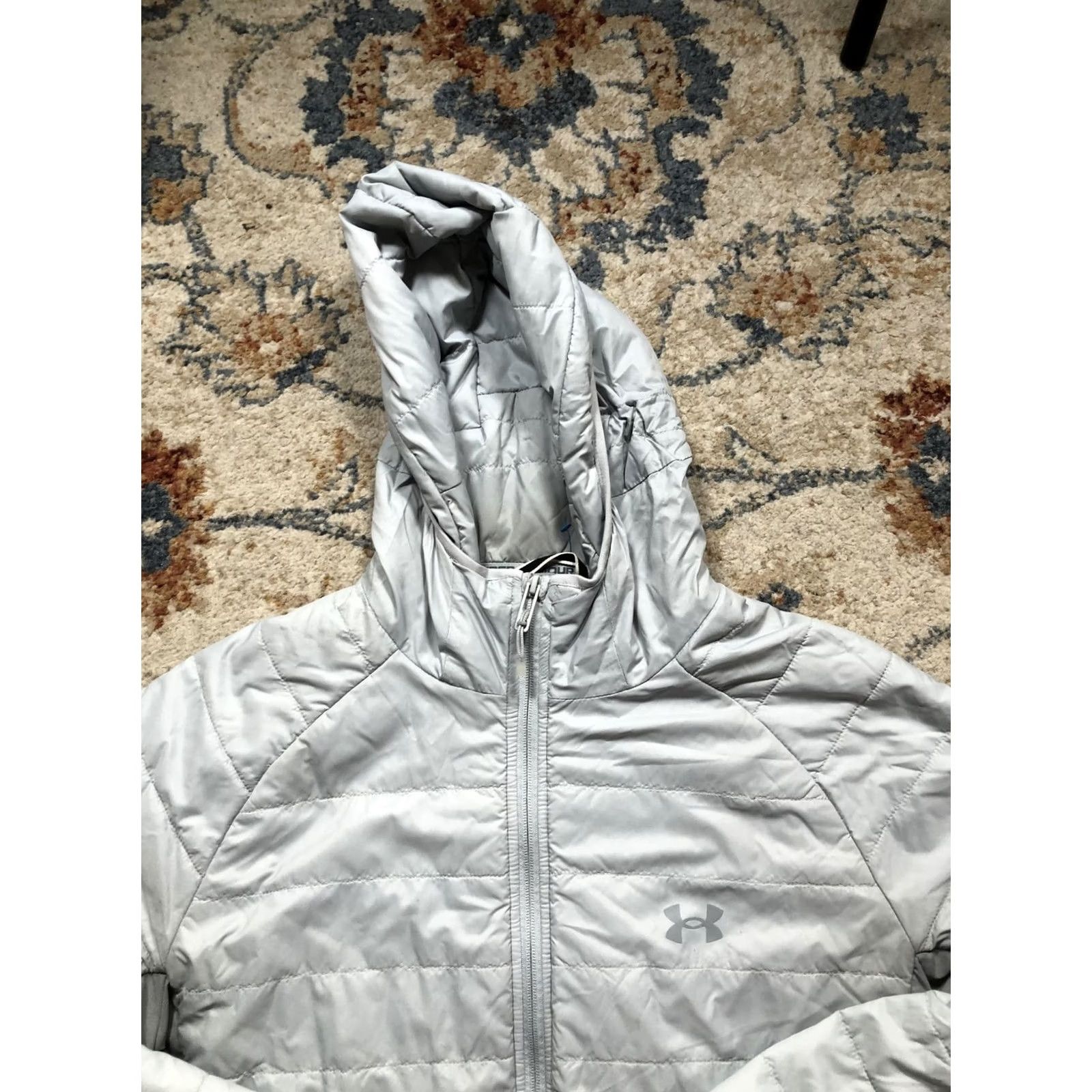 Under Armour Under Armour Jacket Mens Large Gray Hooded Full Zip UA Storm Insulated Golf Size US L / EU 52-54 / 3 - 2 Thumbnail
