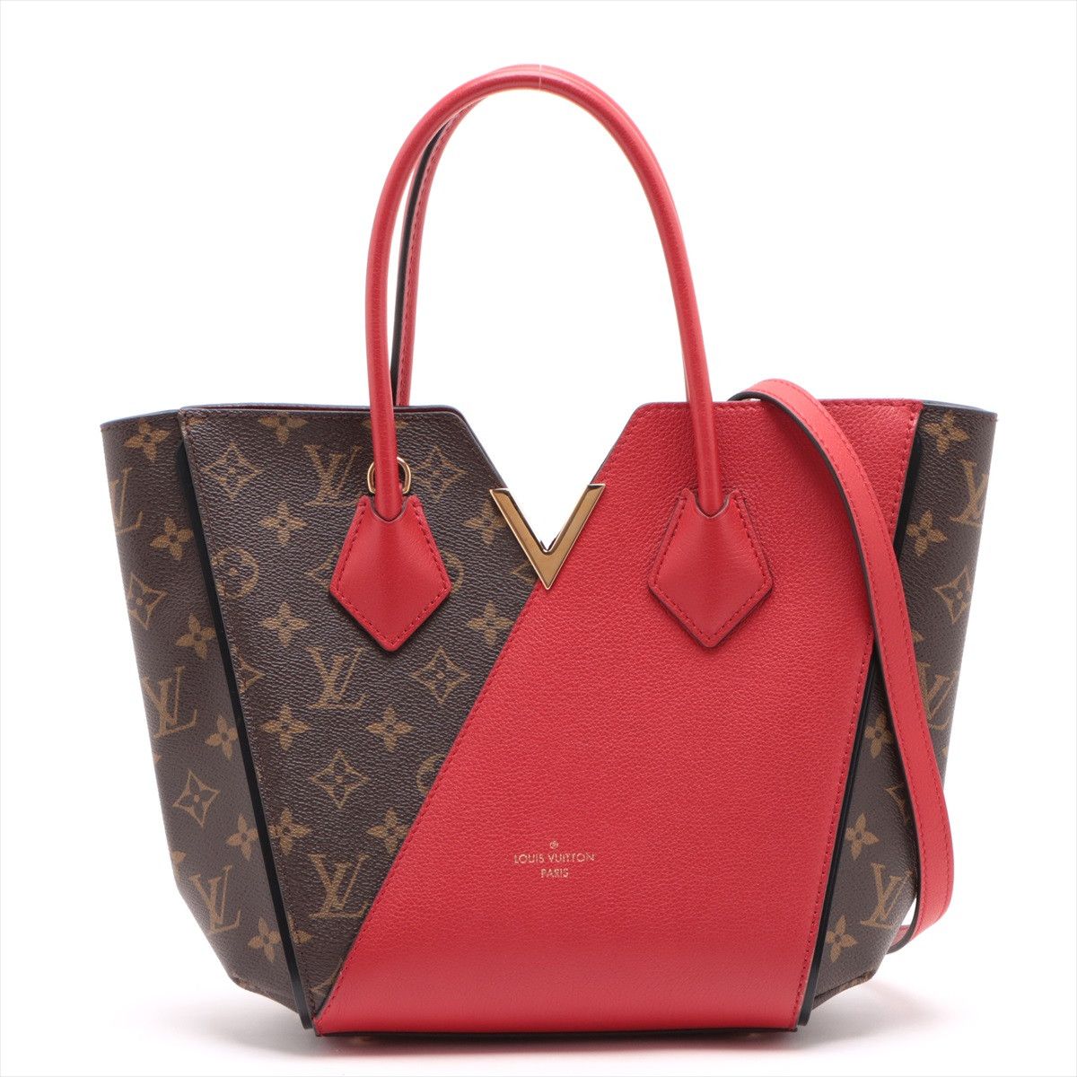 image of Louis Vuitton Monogram Kimono Tote Bag Pm Brown Red, Women's