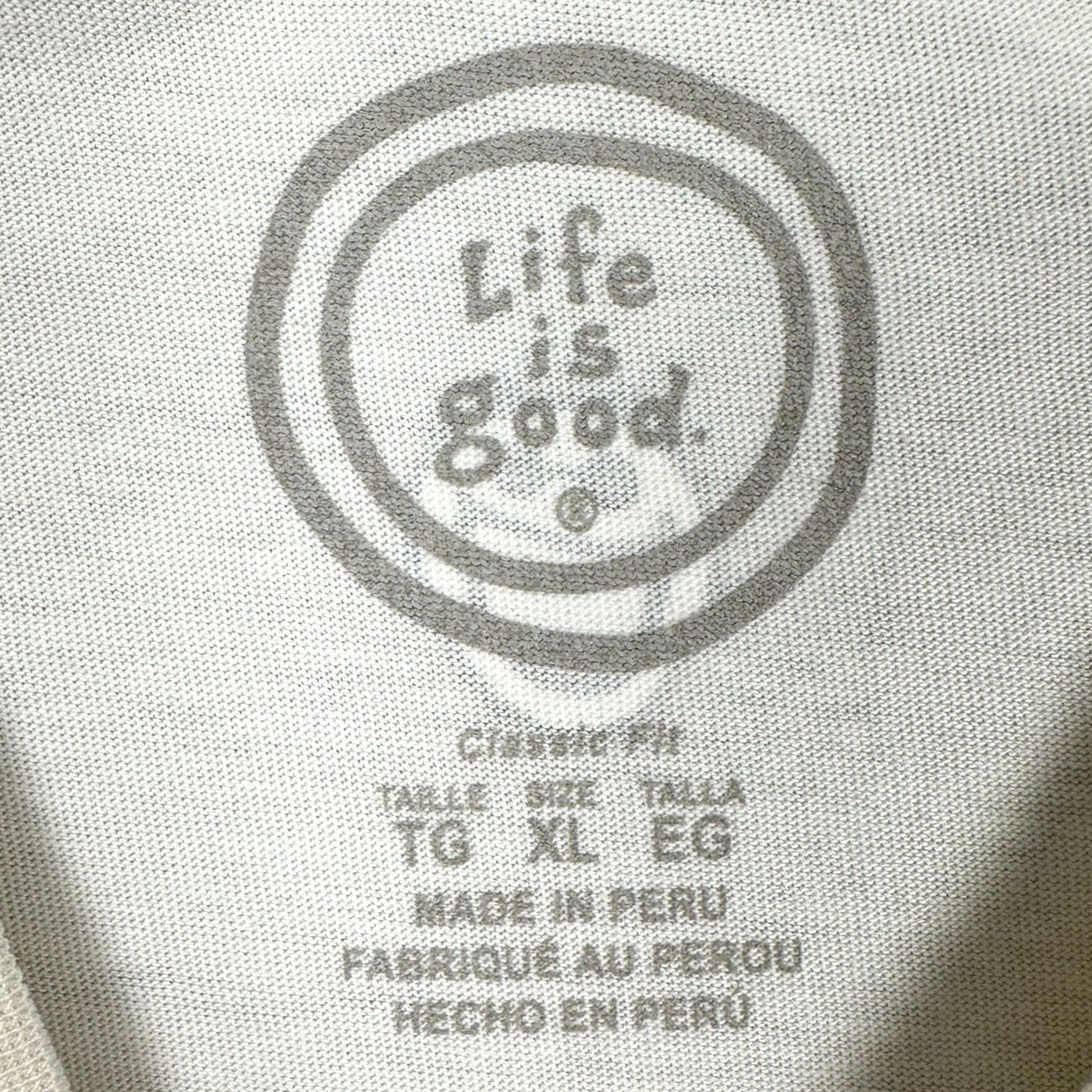 Life is Good Life is Good T-Shirt Mens XL Cream Classic Fit Graphic Tee Casual EUC Size US XL / EU 56 / 4 - 4 Thumbnail