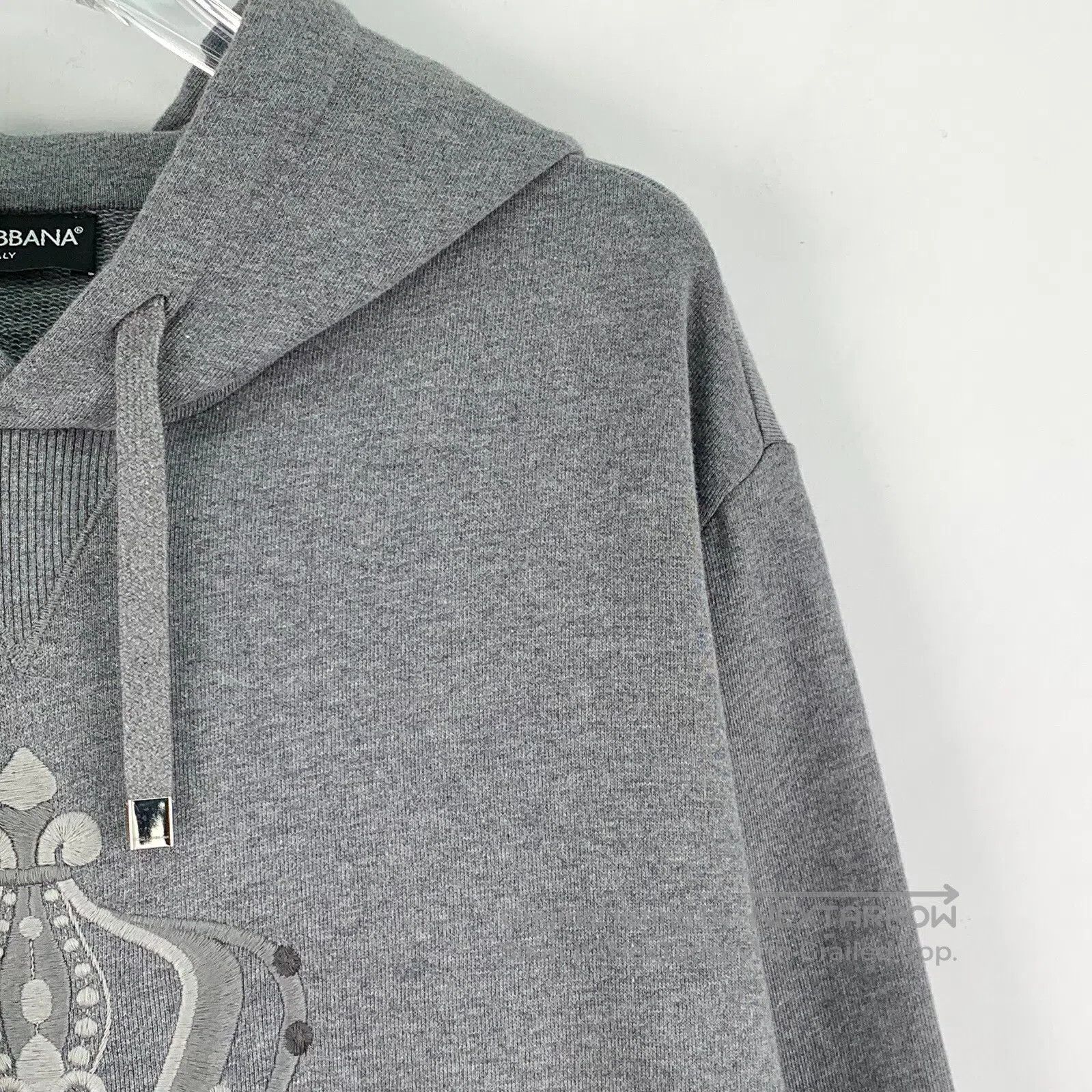Dolce & Gabbana Dolce Gabbana Gray Crown Embroidered Cotton Hooded Drawstr Size US S / EU 44-46 / 1 - 3 Thumbnail