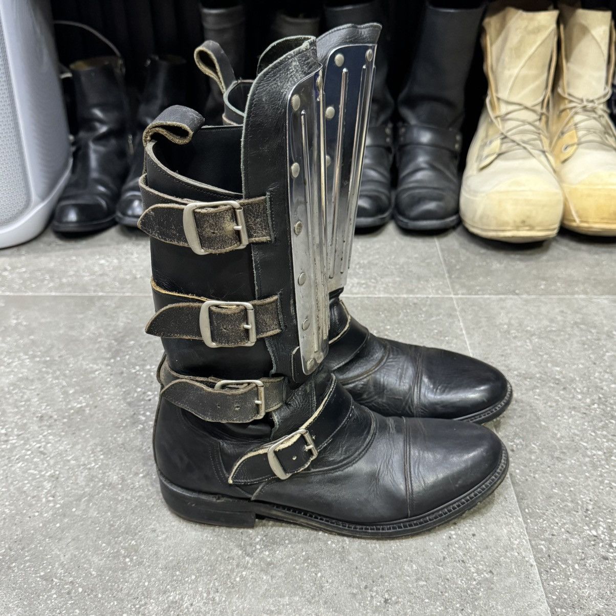 Dr. Martens Vintage Mad Max Avant Garde Metal Plated Leather Boots Size US 7 / EU 40 - 2 Thumbnail