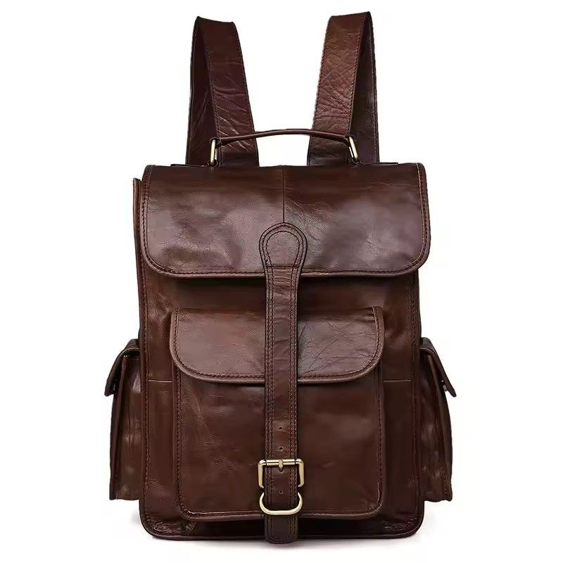Genuine Leather Soft Genuine Leather Handmade Backpack Size ONE SIZE - 1 Thumbnail