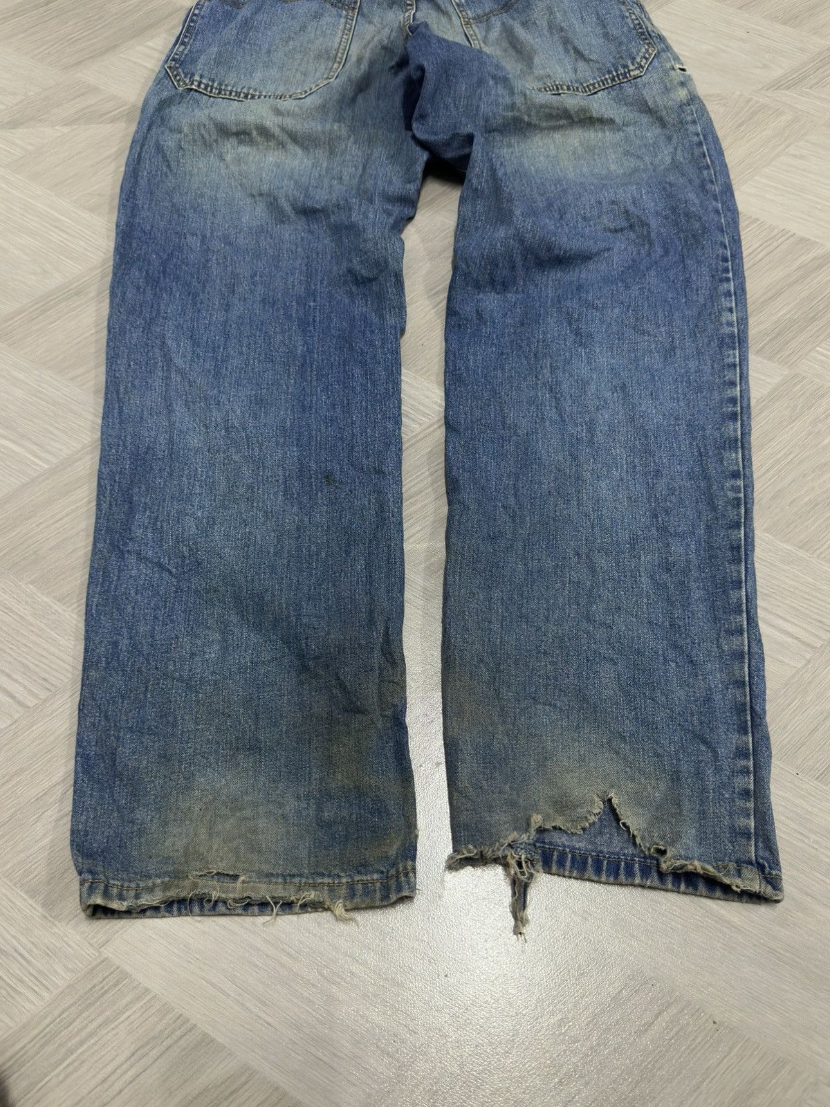 Stussy Vintage Stussy Workwear Denim Distressed Mud Wash Pant Size US 29 - 11 Thumbnail
