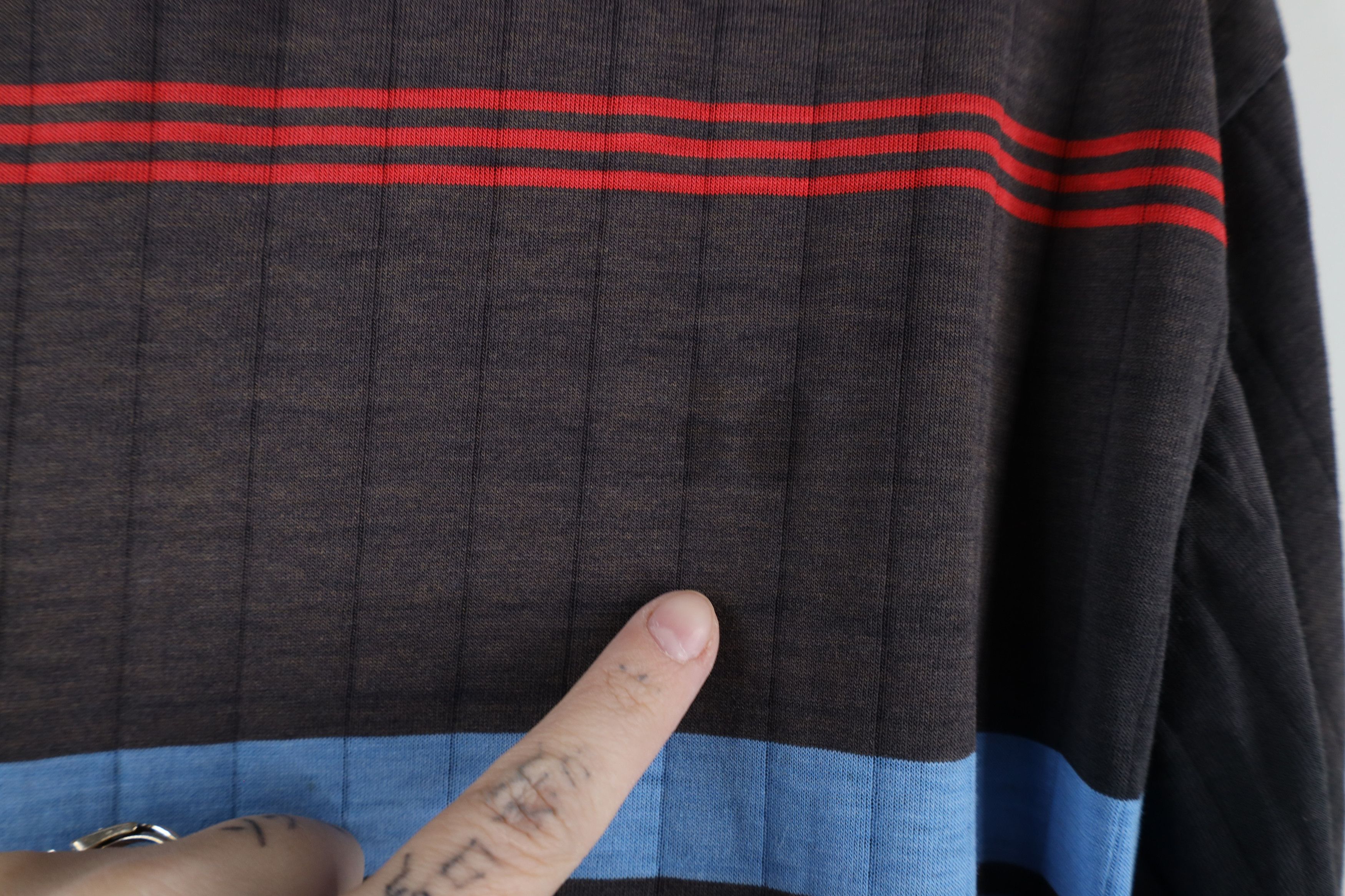 Vintage Vintage 70s Streetwear Sun Faded Striped Collared Polo USA Size US L / EU 52-54 / 3 - 9 Thumbnail