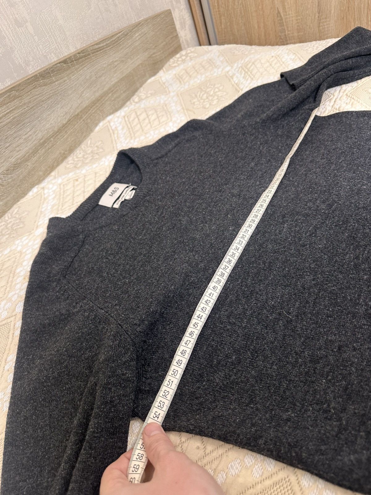 Marks & Spencer 🔥 Marks & Spencer Extra Fine Lambswool Sweater Pullover Men Size US L / EU 52-54 / 3 - 7 Thumbnail