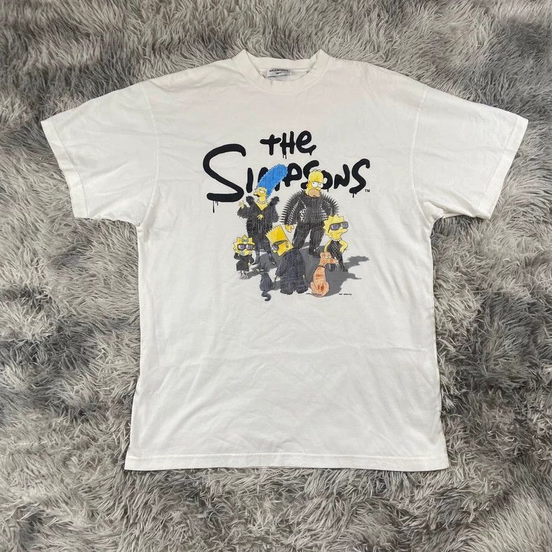 Balenciaga Balenciaga Simpson animated logo short sleeve T-shirt Size US M / EU 48-50 / 2 - 1 Thumbnail