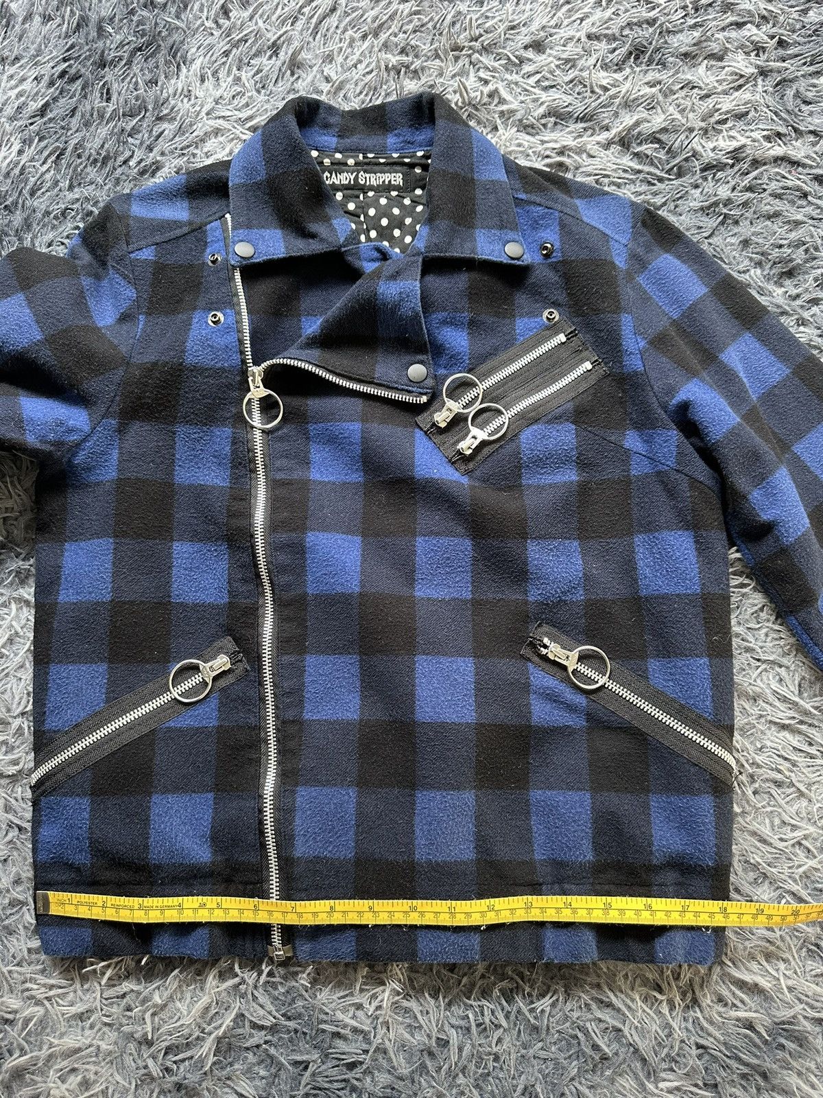 Hysteric Glamour 🔥 Cyberpunk 🔥00's Candy Stripper plaid punk jacket Size US M / EU 48-50 / 2 - 17 Thumbnail