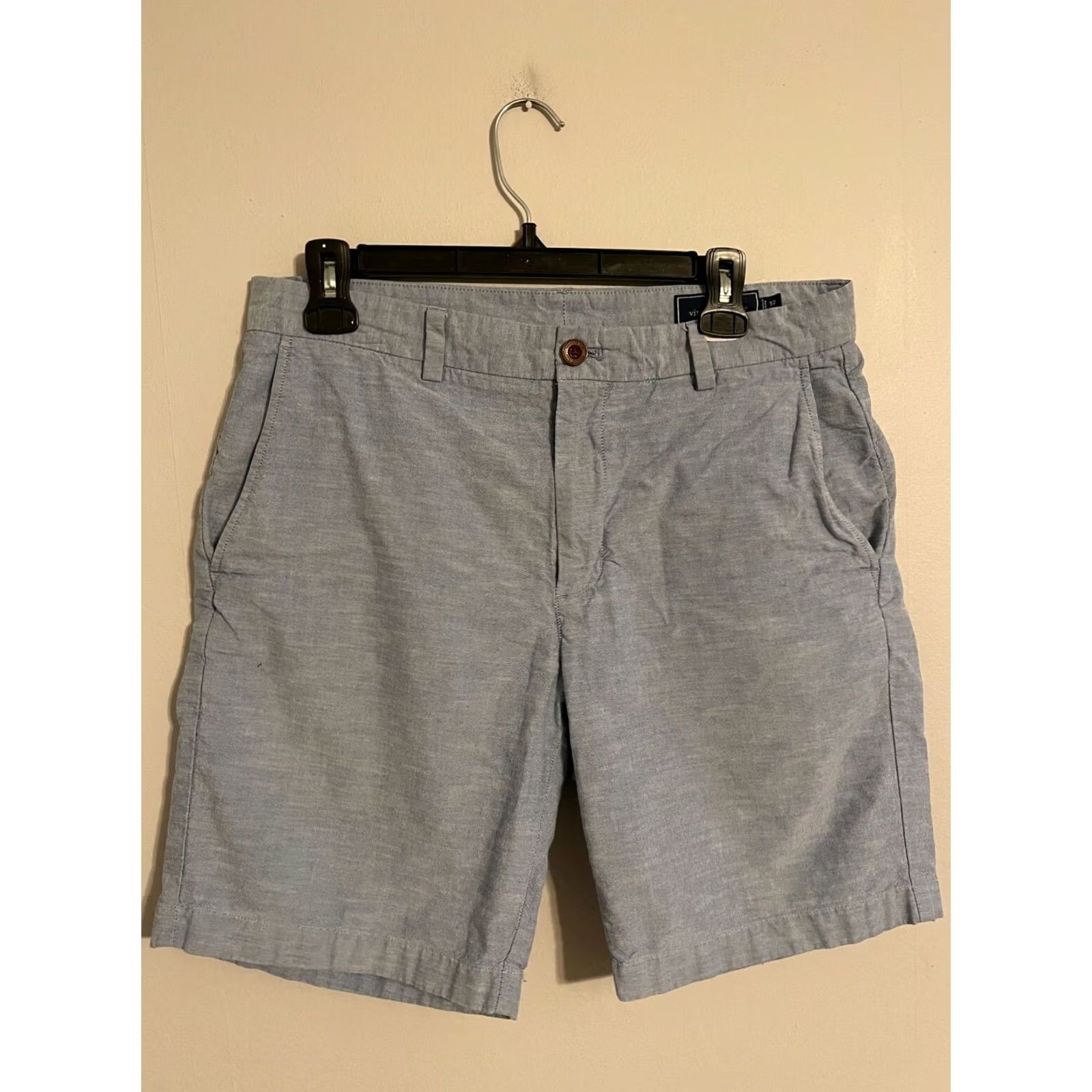 Vineyard Vines Vineyard Vines Breaker Short Chambray Light Blue Preppy Khaki Shorts - Men's 32 Size US 33 - 3 Thumbnail