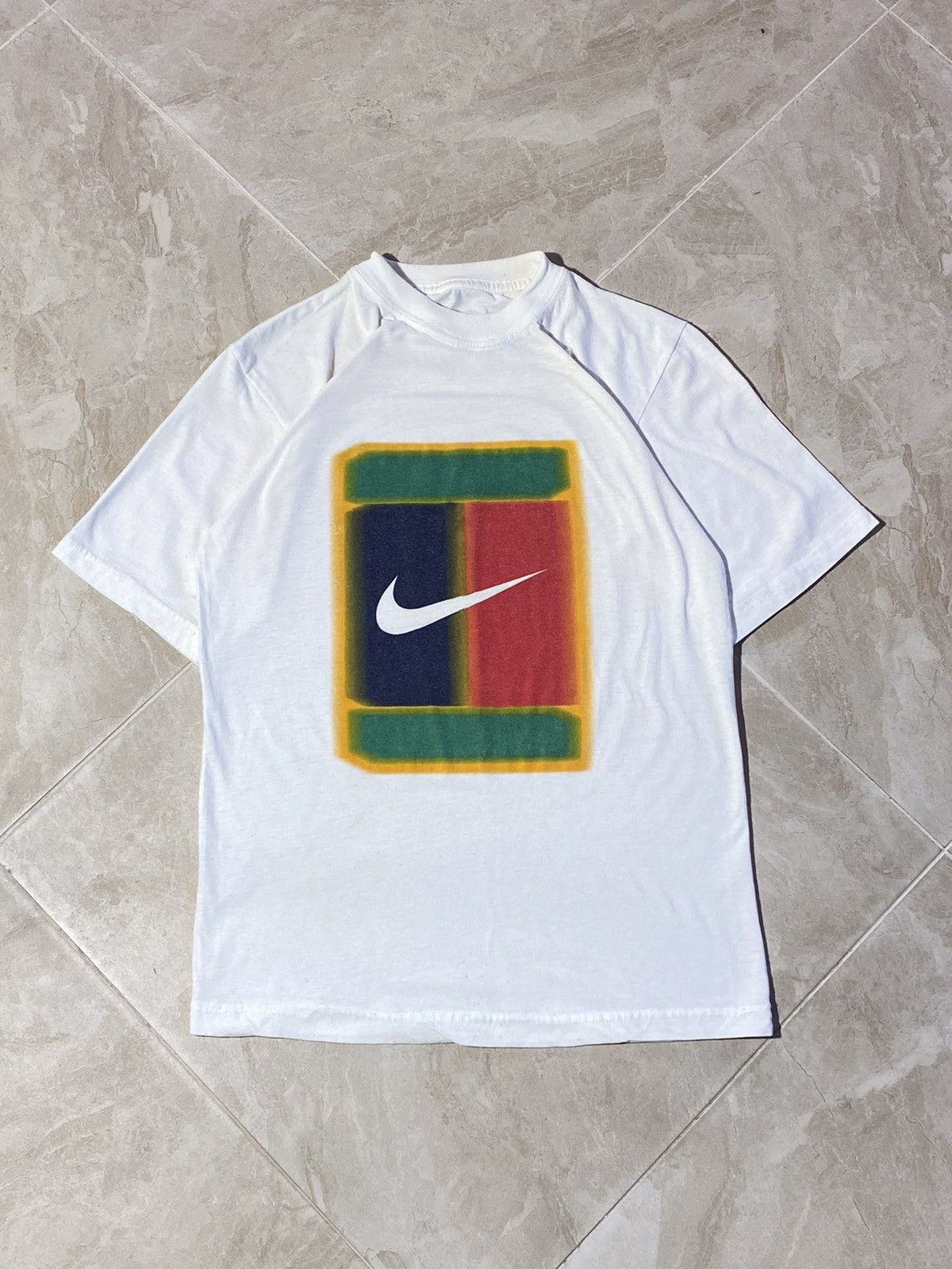 Nike × Vintage Vintage 90s Nike Court big logo Y2K streetwear style t-shirt Size US M / EU 48-50 / 2 - 1 Thumbnail