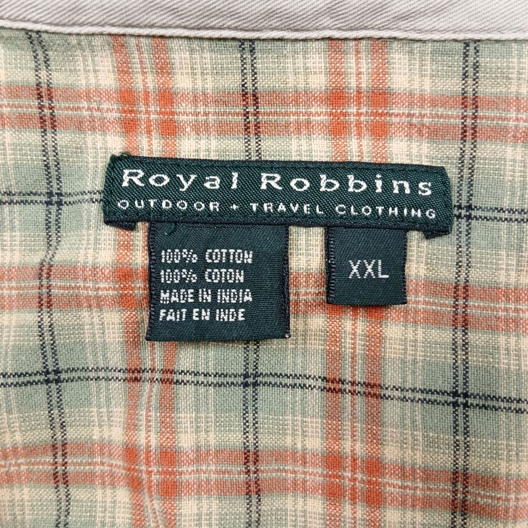 Royal Robbins Royal Robbins Plaid Shirt Men's XXL Green Orange Cotton Button Down Size US XXL / EU 58 / 5 - 5 Thumbnail