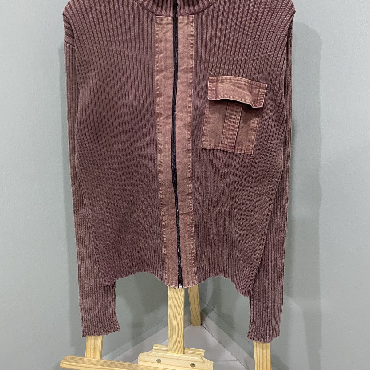 Kansai Yamamoto Kansai Jeans Ribbed Knit Zip Sweater Archive Y2K Japanese Size US S / EU 44-46 / 1 - 4 Thumbnail